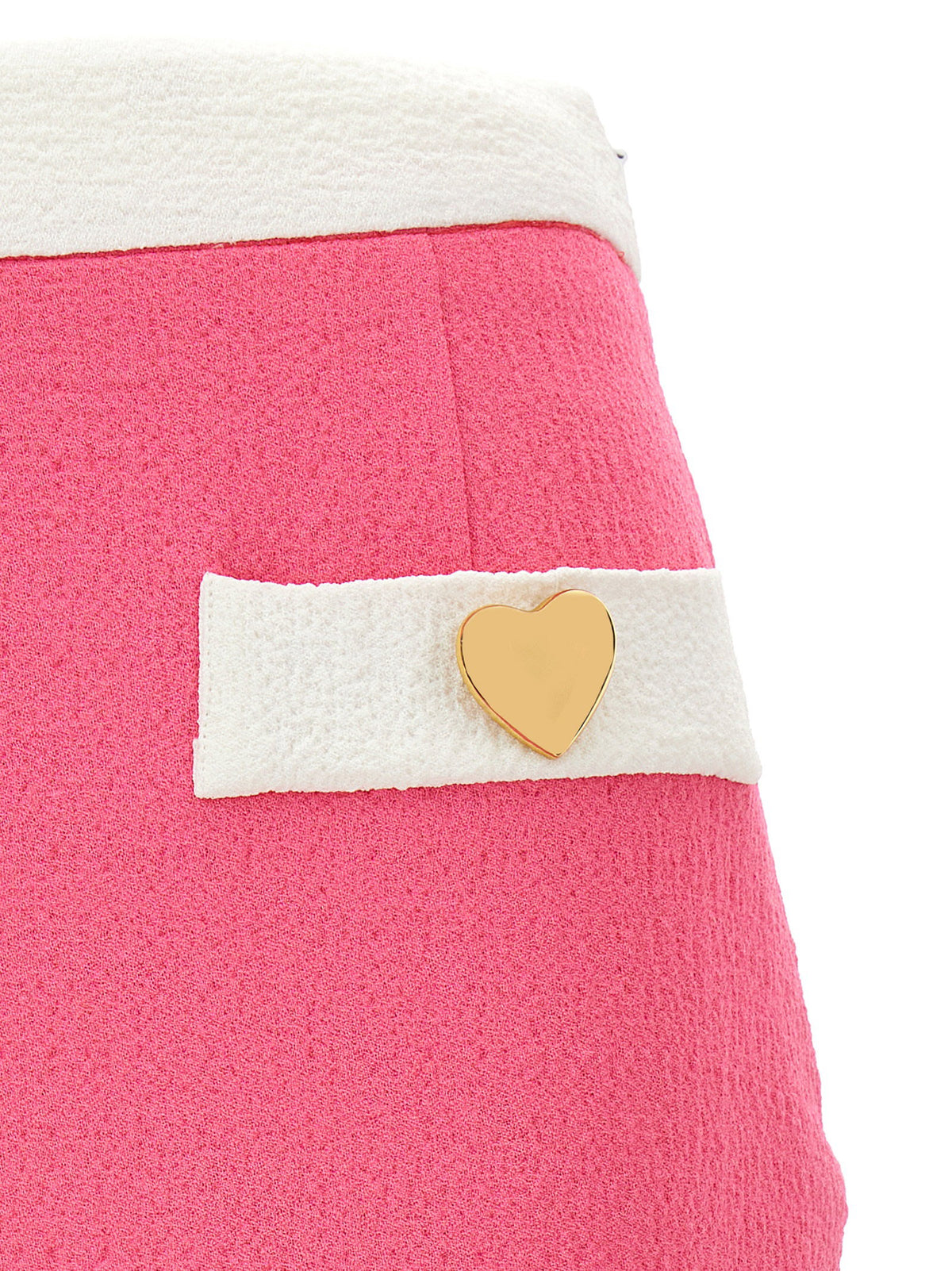 Moschino Heart Buttons Skirt Pink