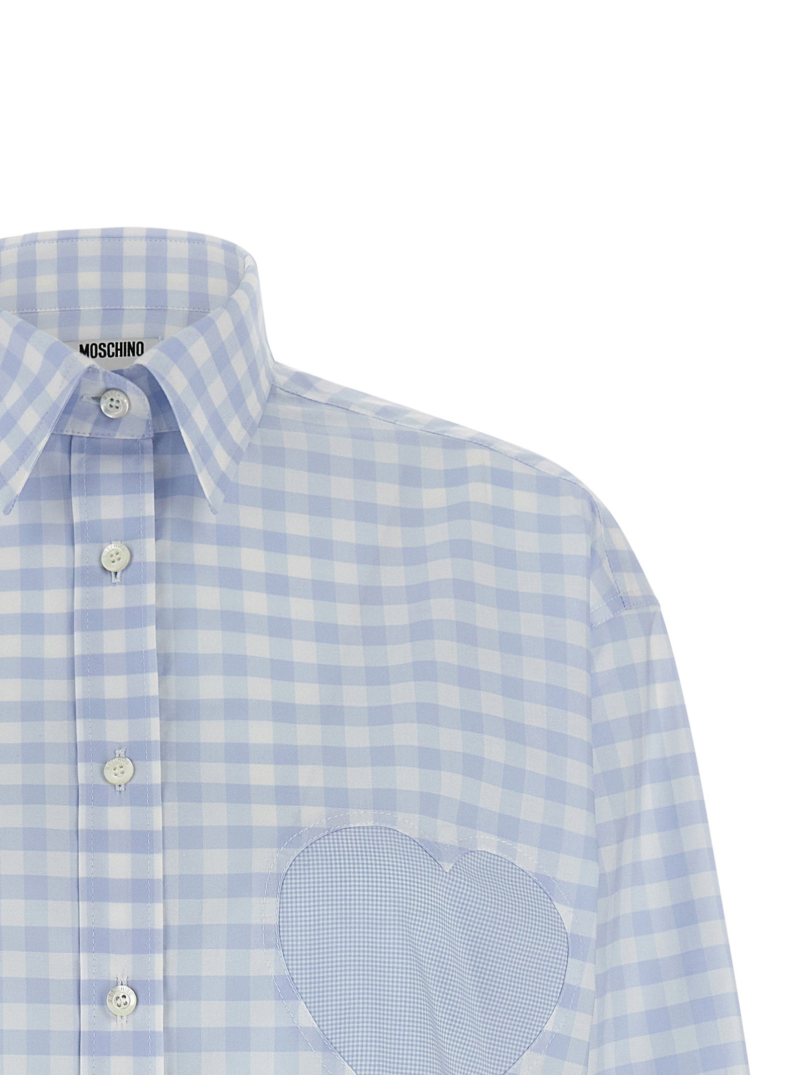 Moschino Heart Vichy Shirt Light blue