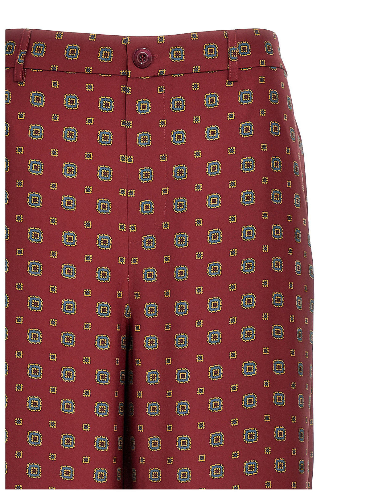 Moschino Patterned Pants Bordeaux