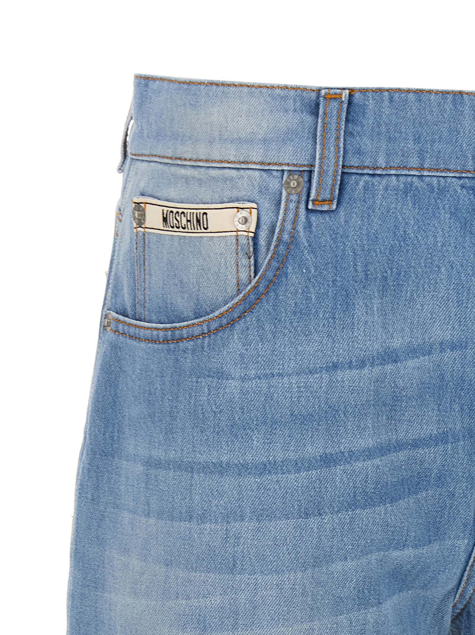 Moschino Straight Leg Jeans Light blue