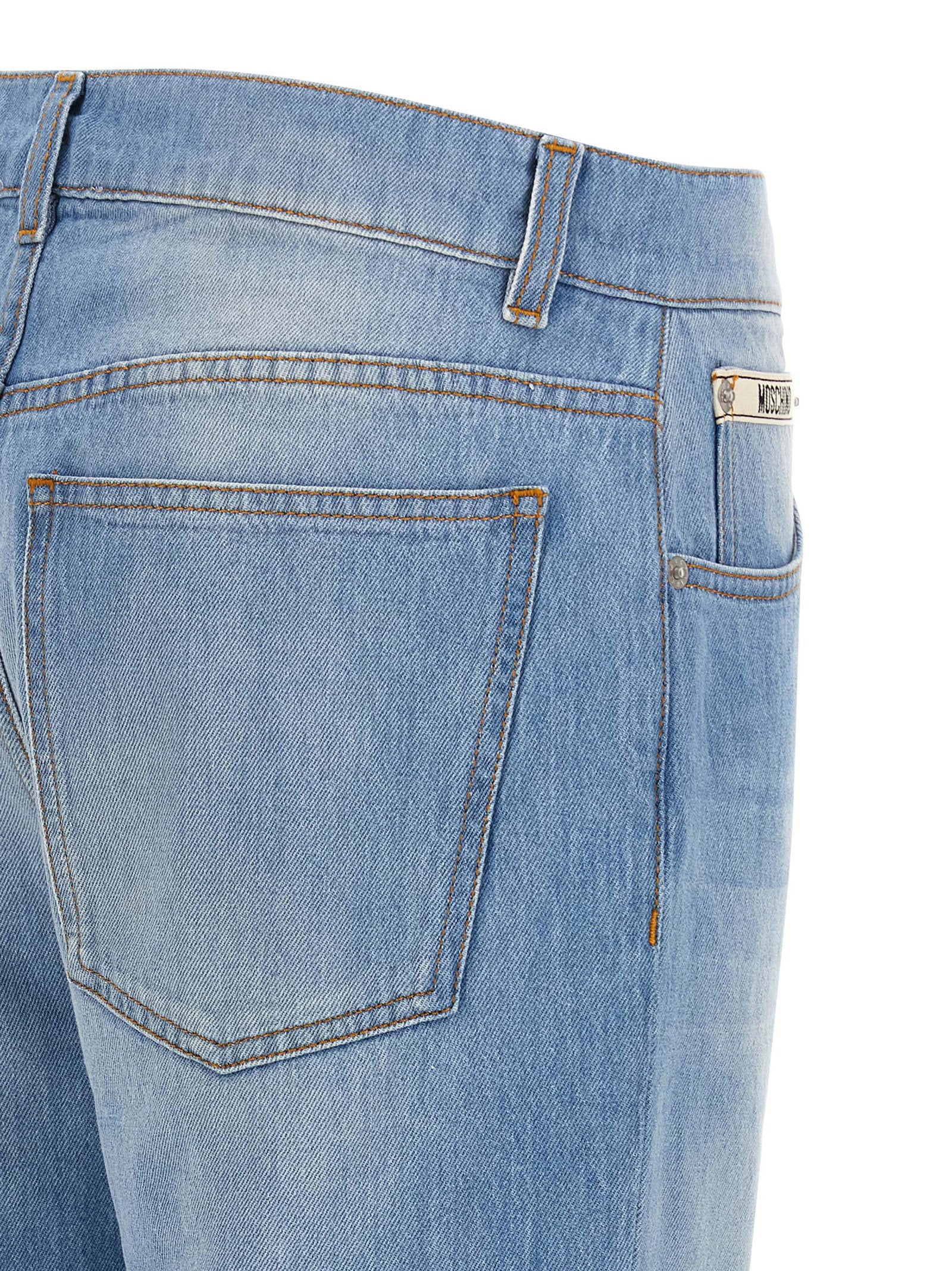 Moschino Straight Leg Jeans Light blue