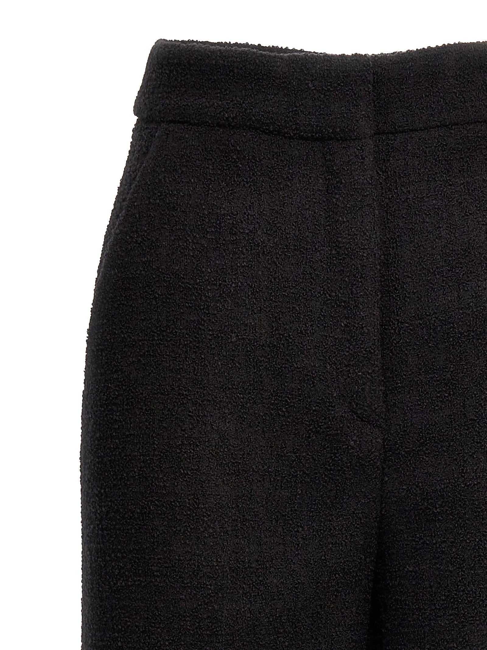 Moschino Cropped Bouclè Pants Black