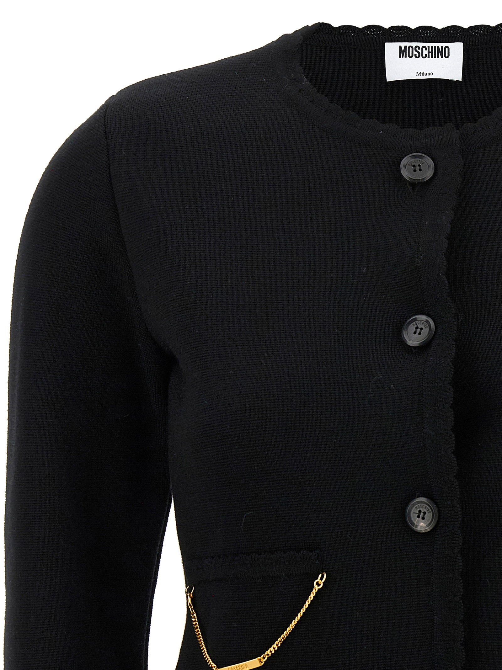 Moschino Chain Cardigan Black