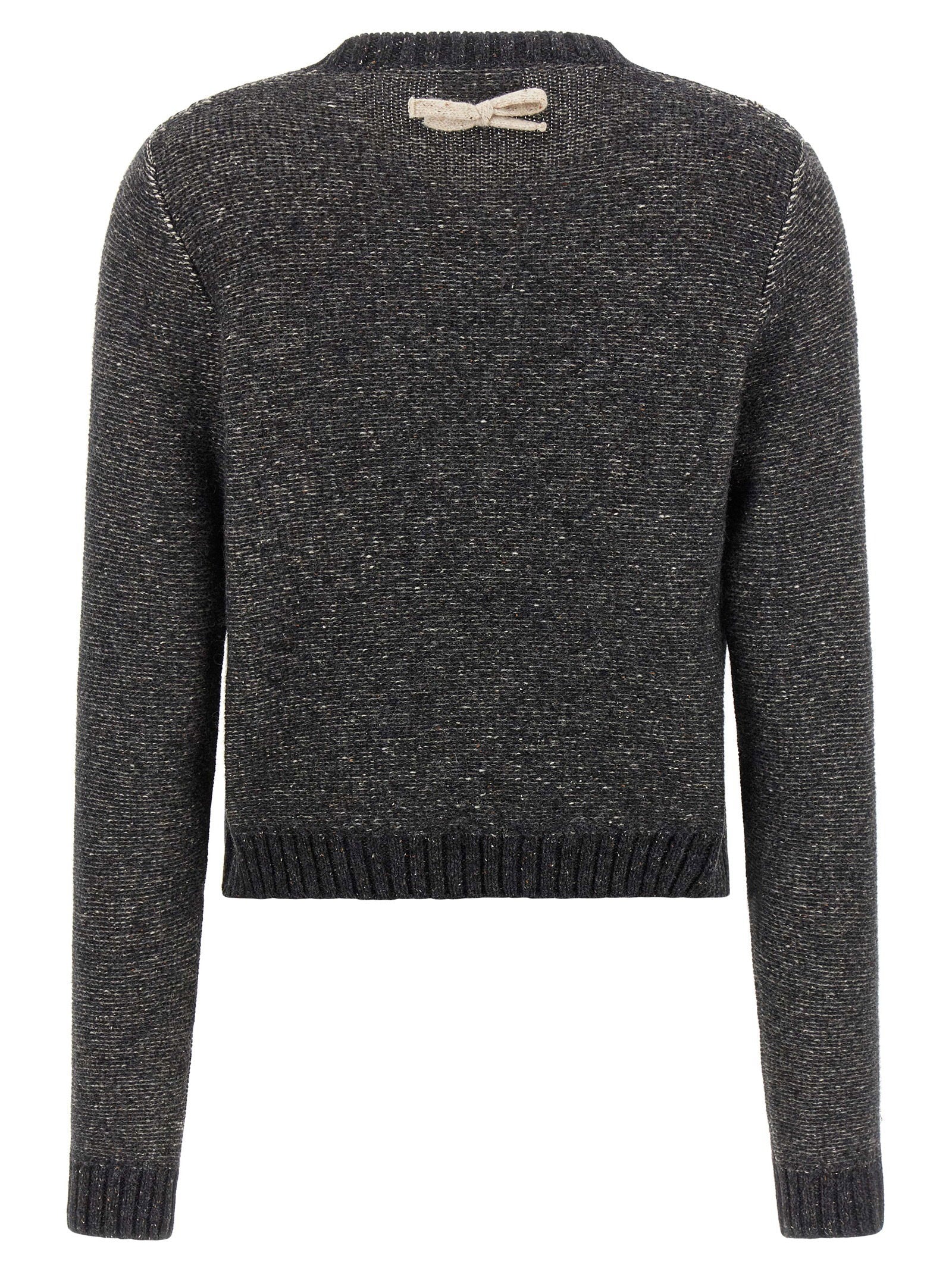 Moschino Bow Sweater Gray