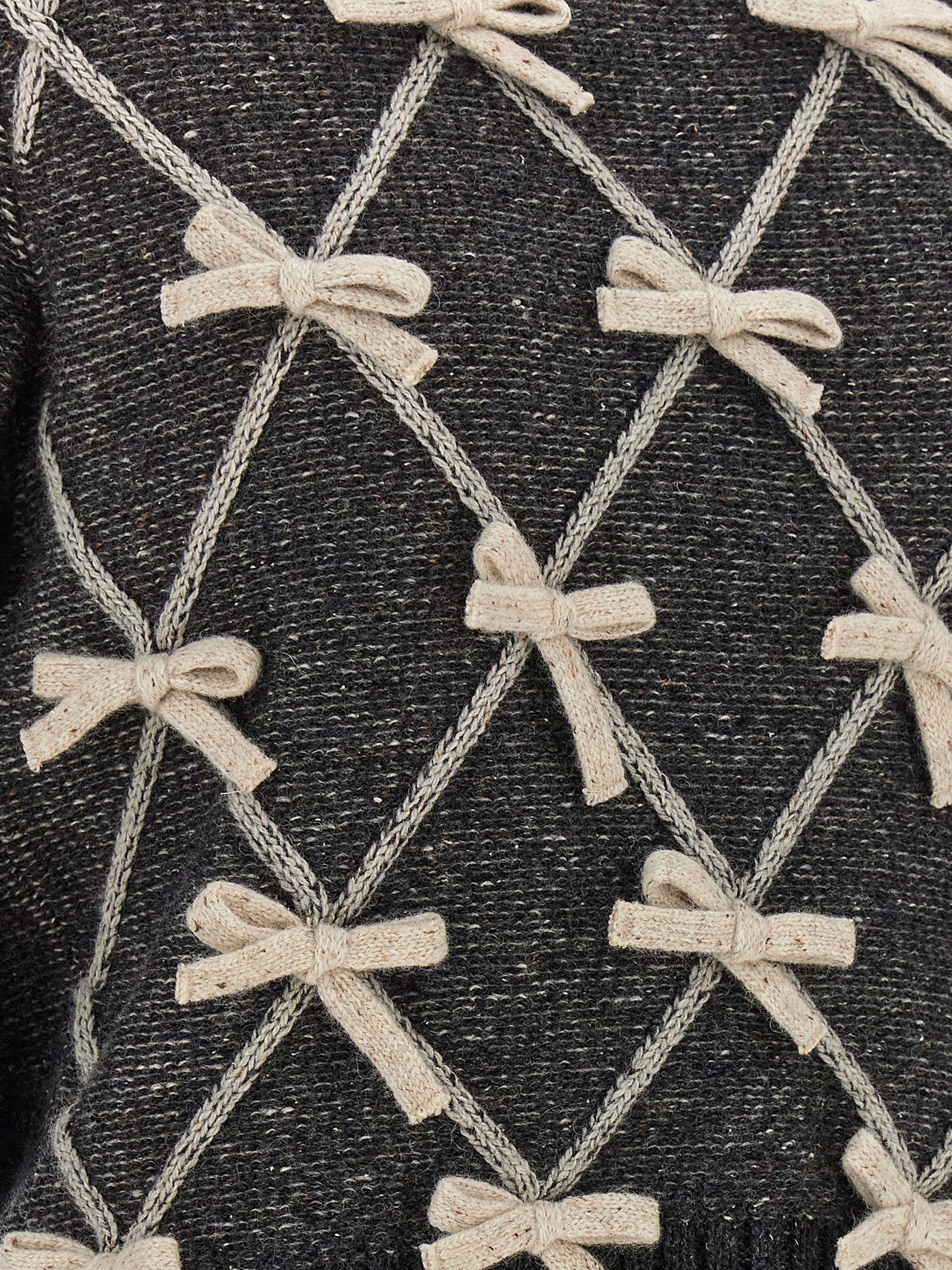 Moschino Bow Sweater Gray