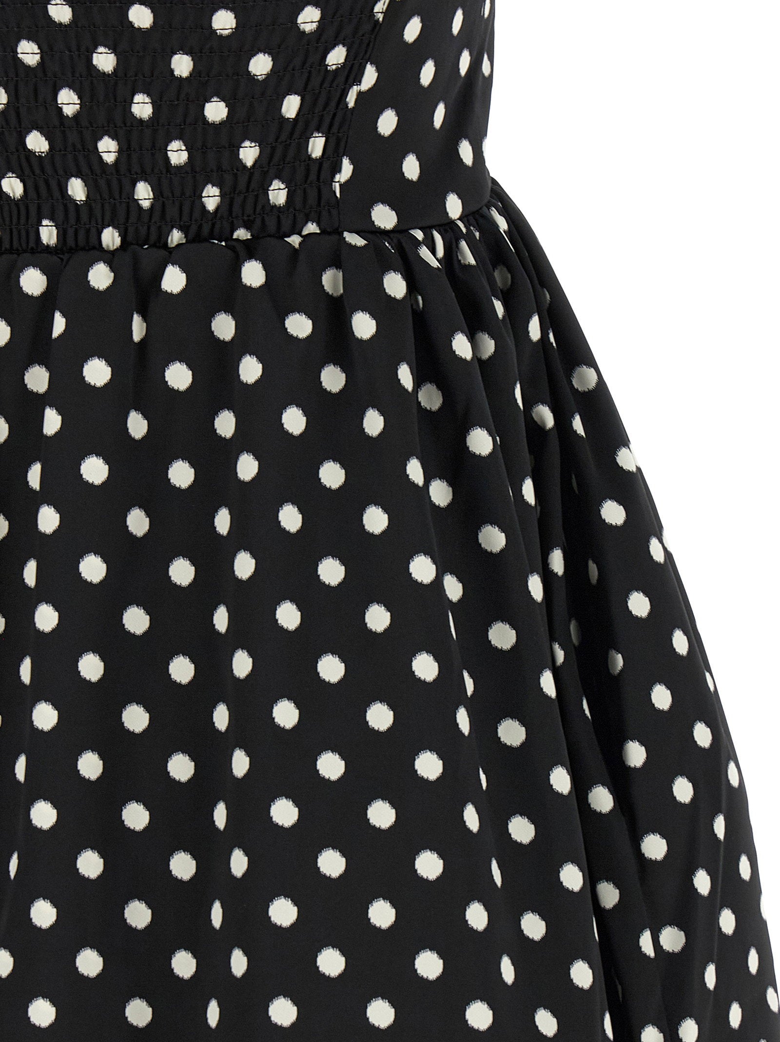 Ganni Polka Dot Dress Black