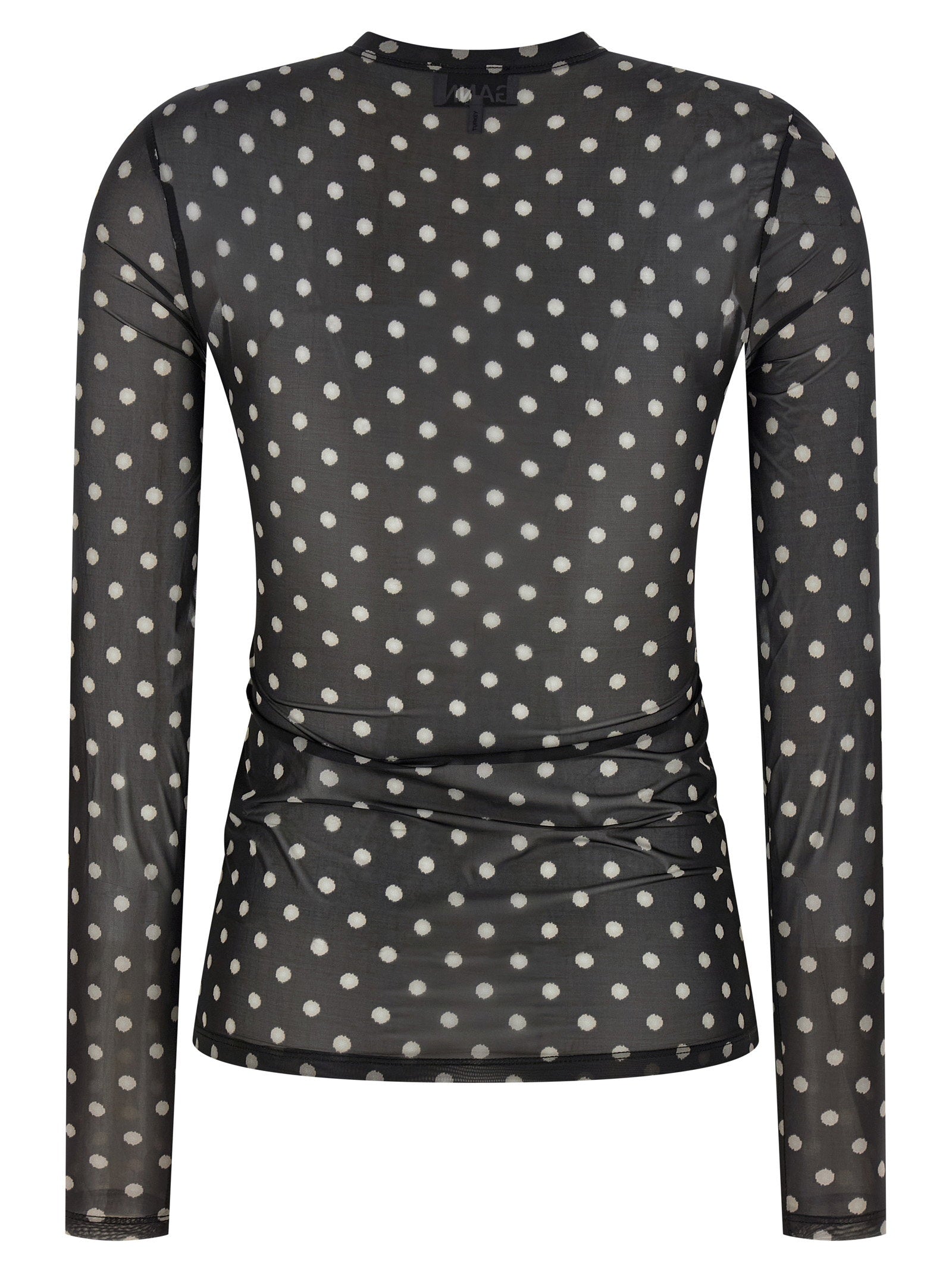 Ganni Printed Sheer Sweater Black