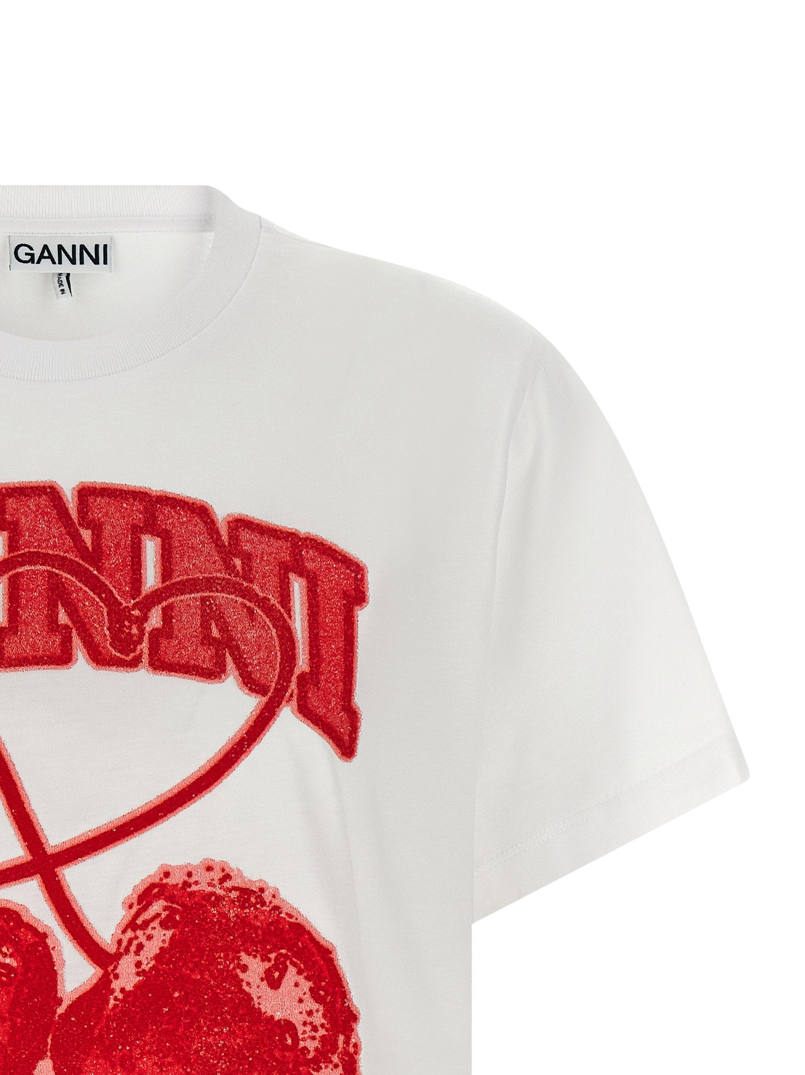 Ganni Cherry T-shirt Red
