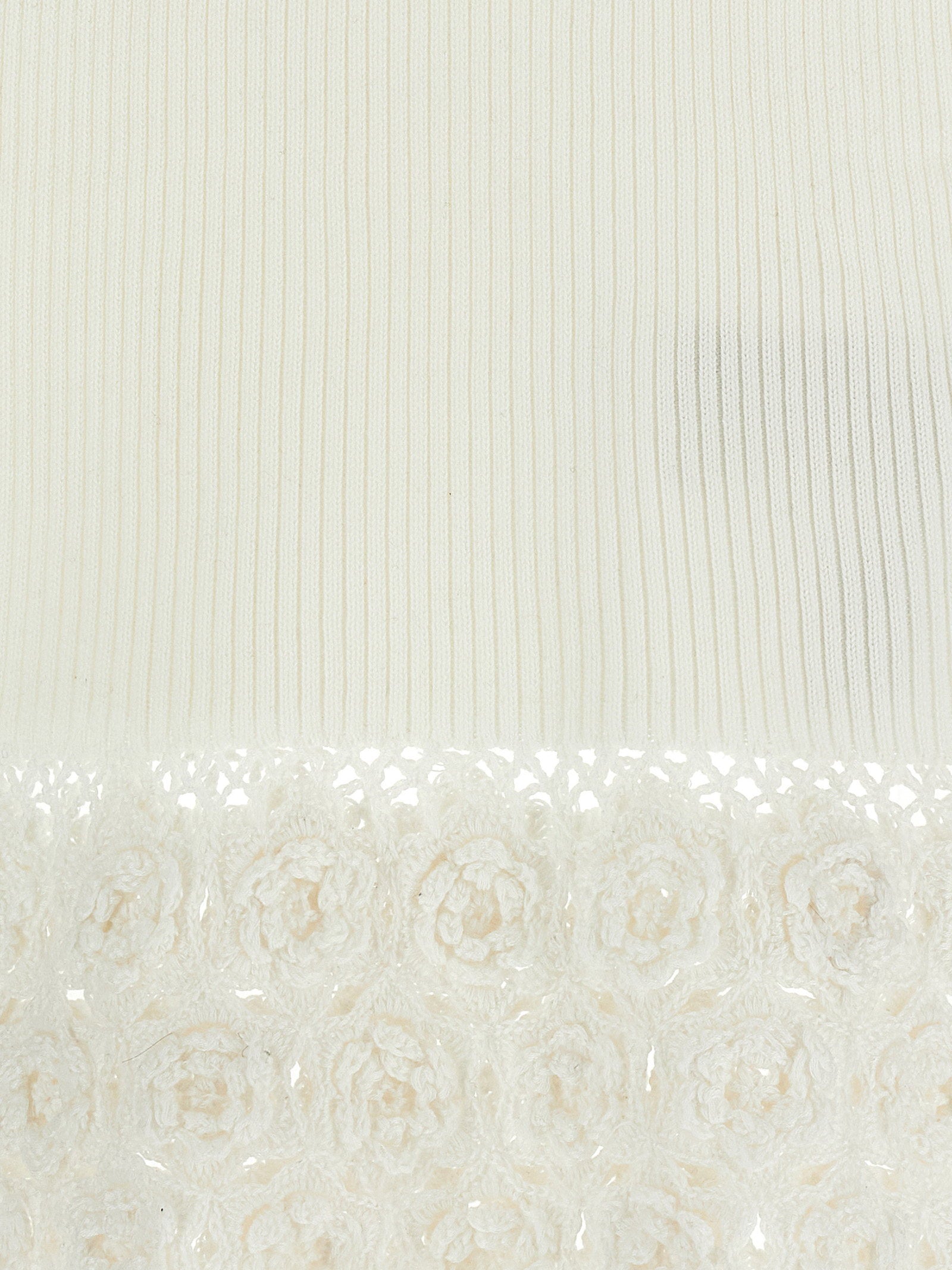 Ganni Cotton Crochet Vest White