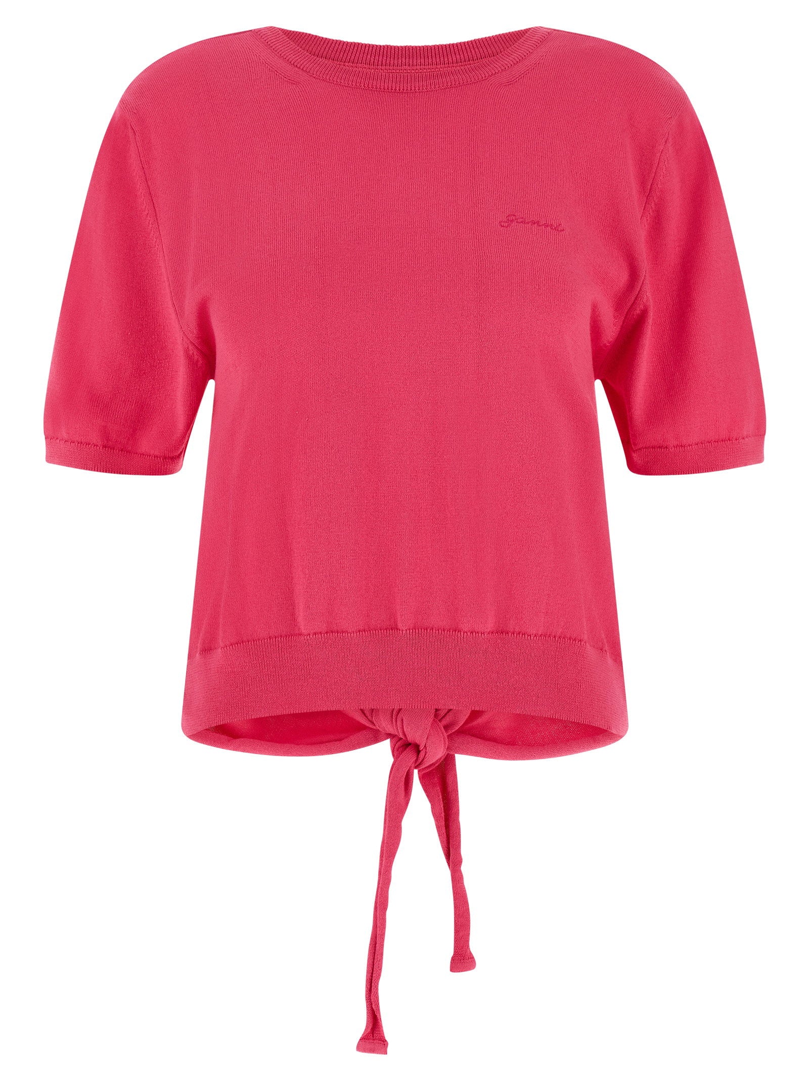 Ganni Bare Back Sweater Fuchsia