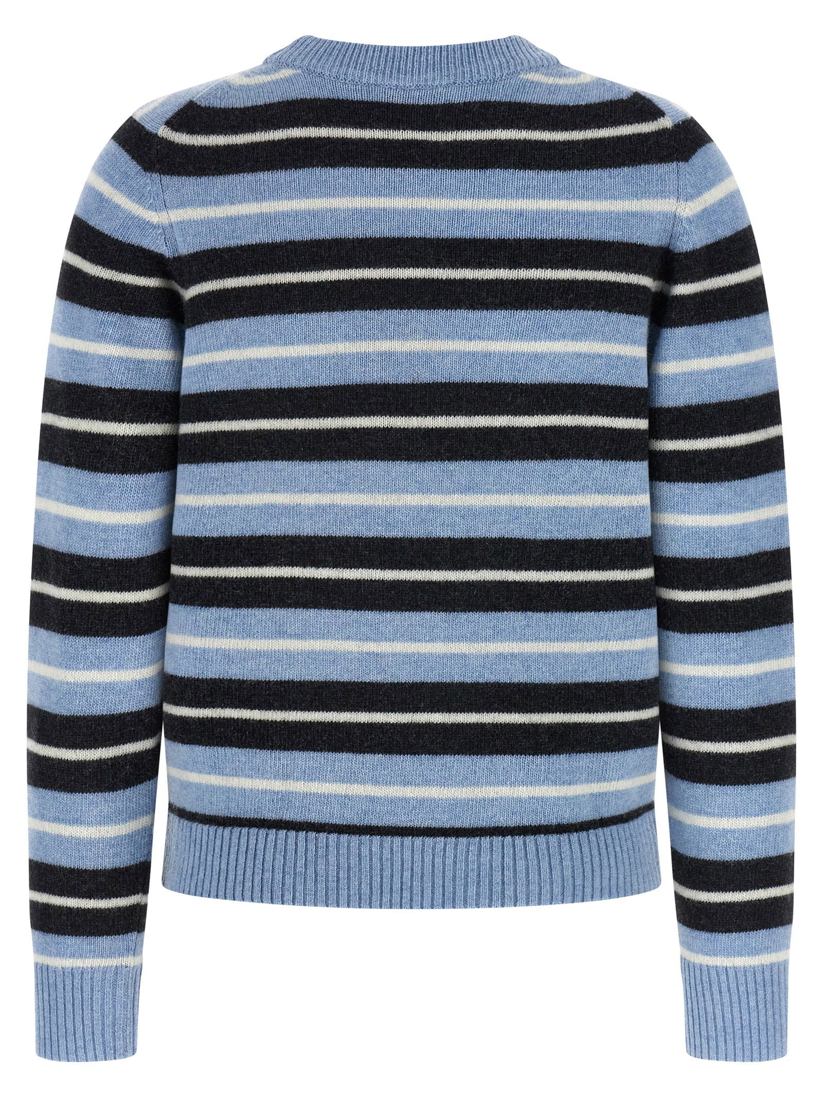 Ganni Graphic Wool Sweater Light blue