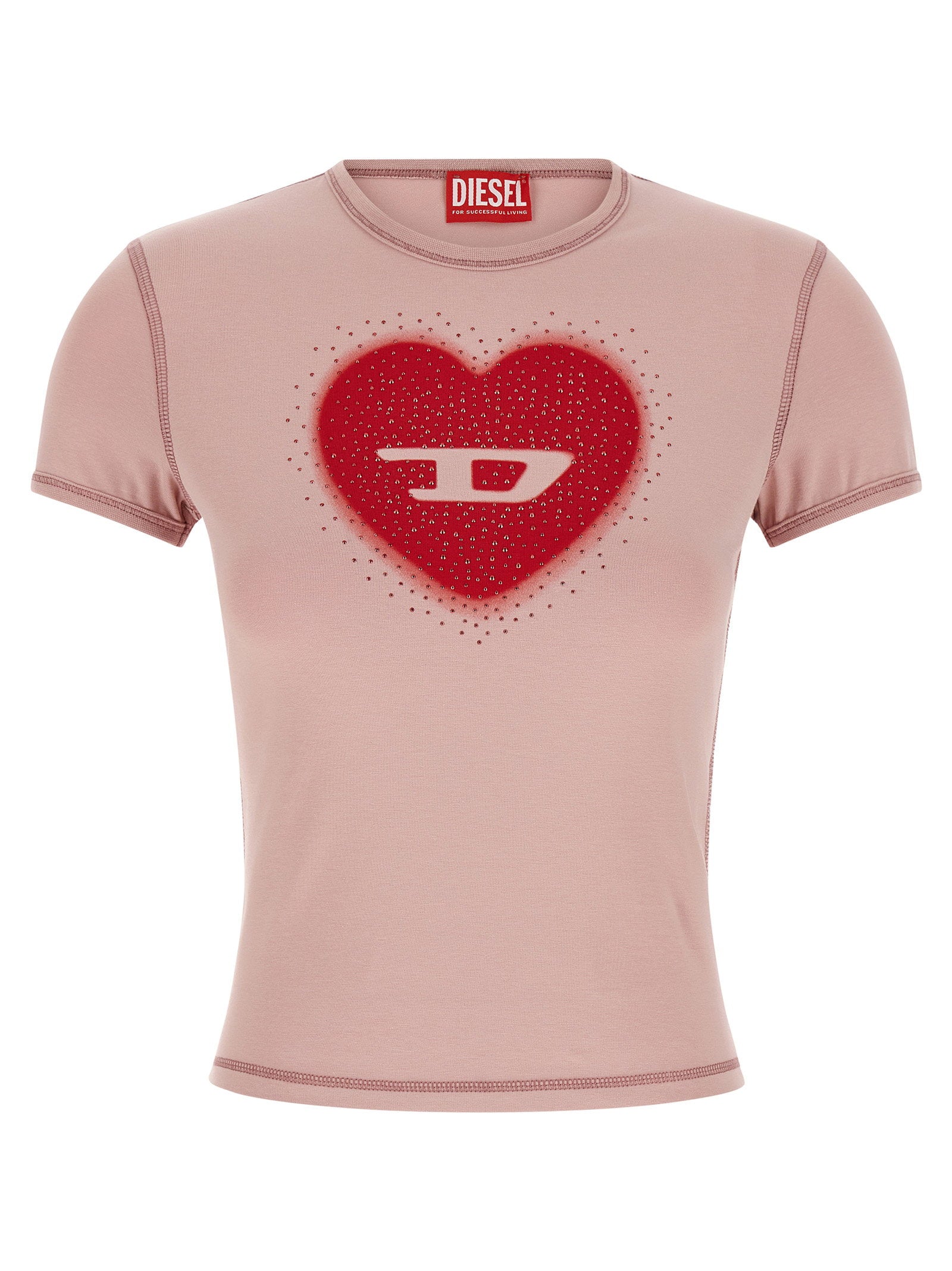 Diesel T-uncuties-long-s5 T-shirt Pink