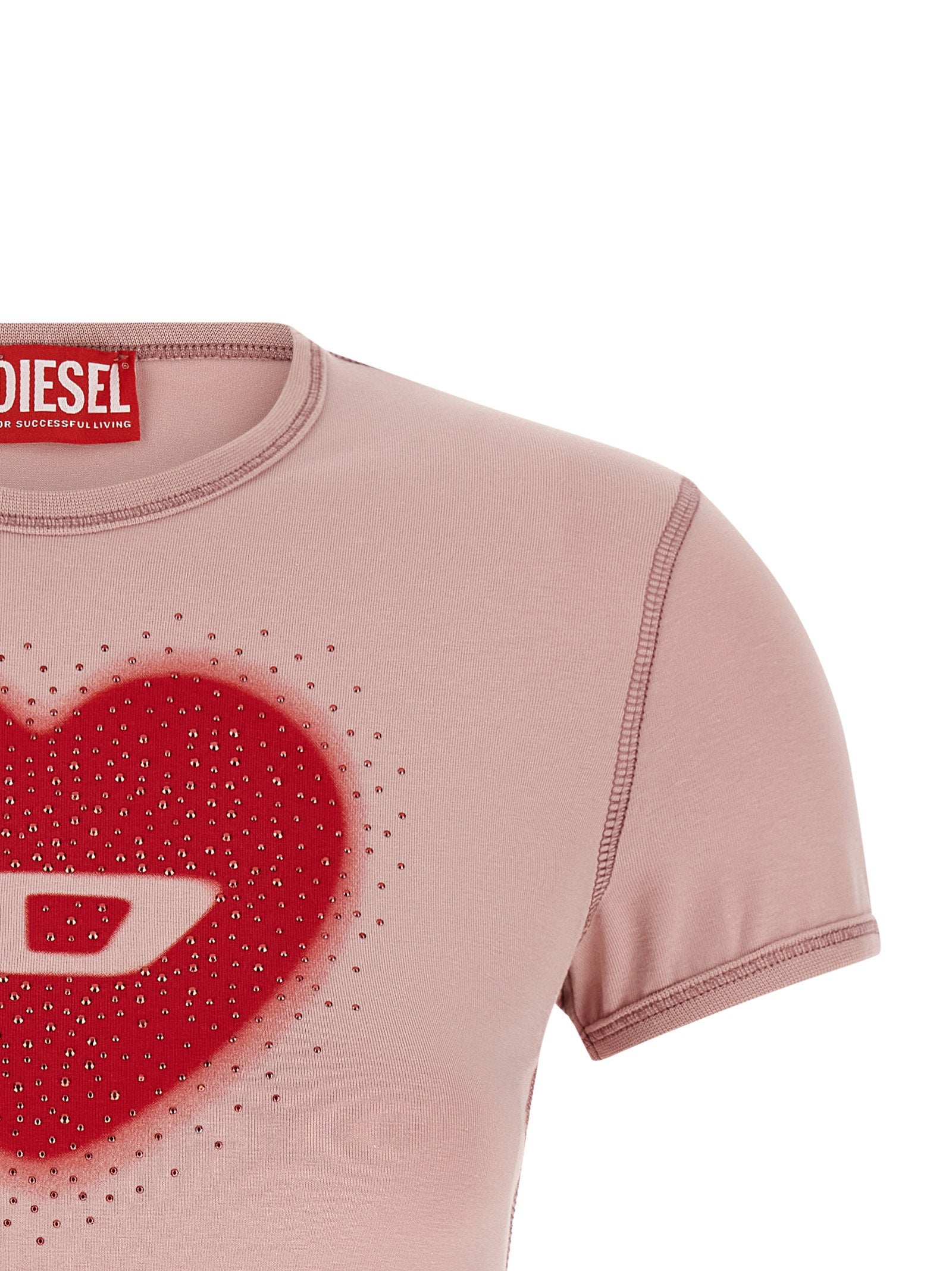 Diesel T-uncuties-long-s5 T-shirt Pink