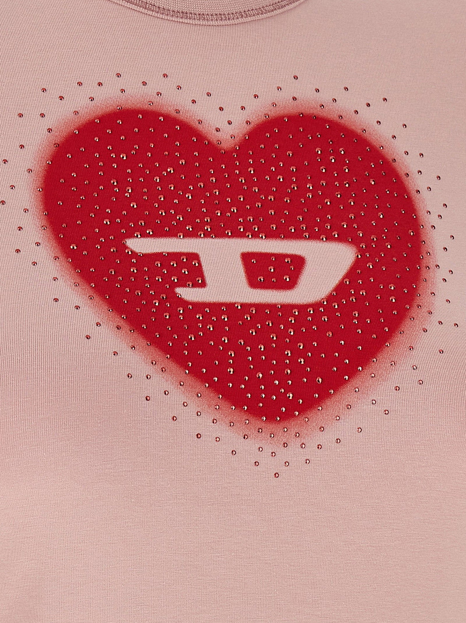 Diesel T-uncuties-long-s5 T-shirt Pink