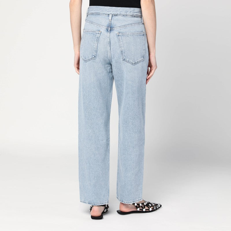 Agolde Echo High-Waist Light Blue Jeans light blue