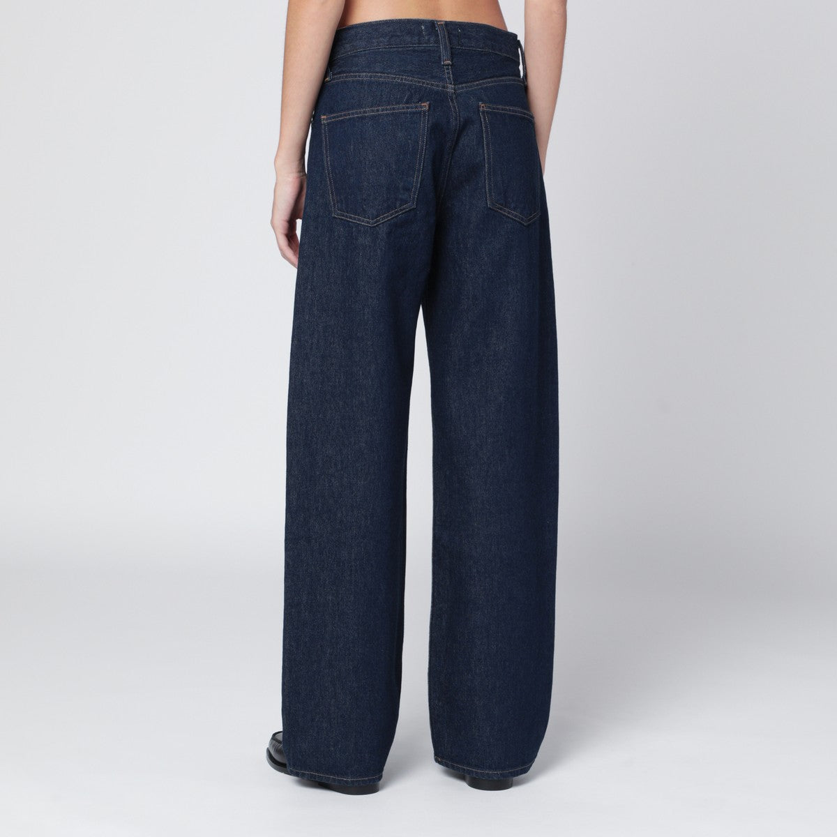 Agolde Rinse Dark Indigo Straight-Leg Jeans Blue