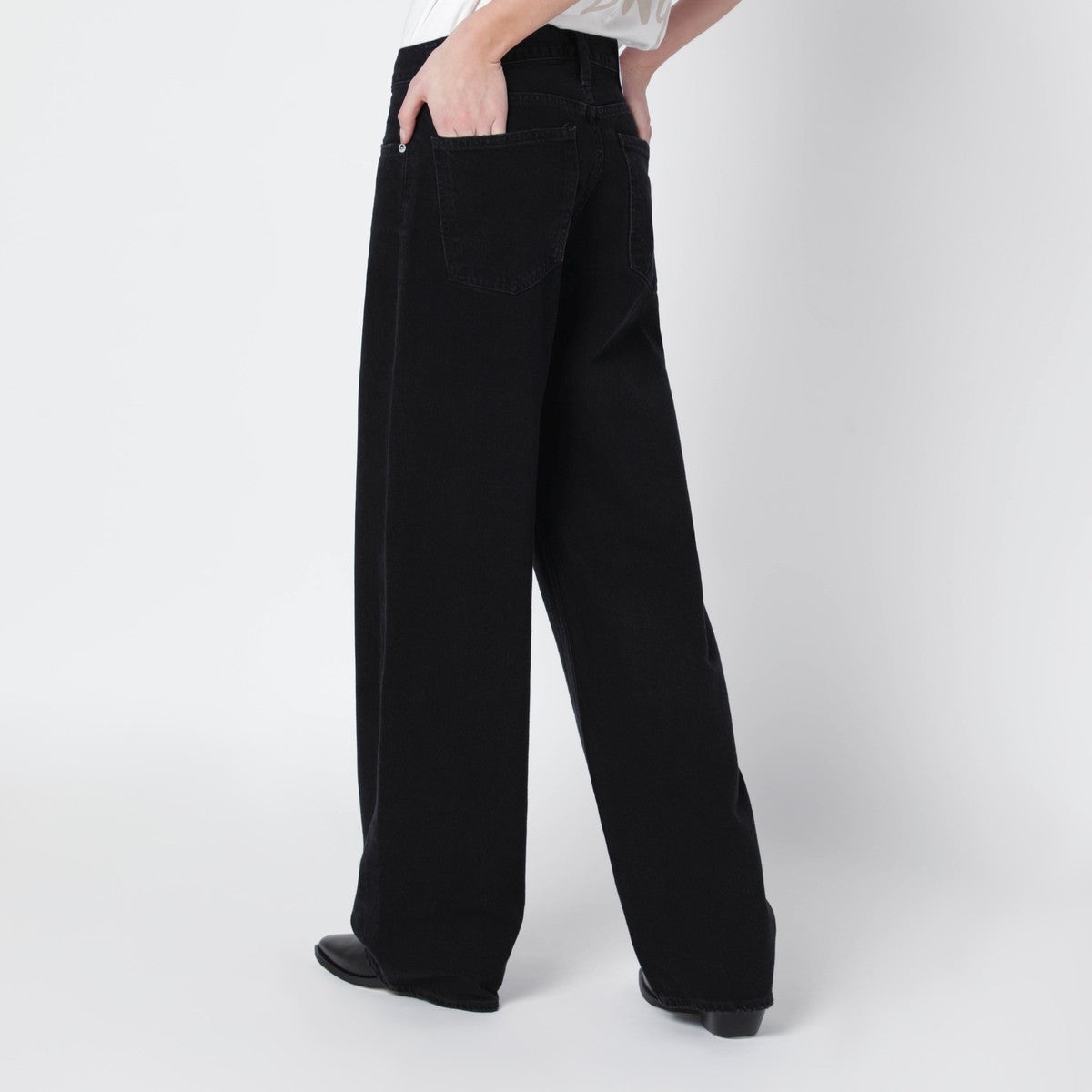 Agolde Arc Criss Cross Jeans Black