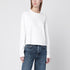 Agolde White Organic Cotton Long Sleeve Top White