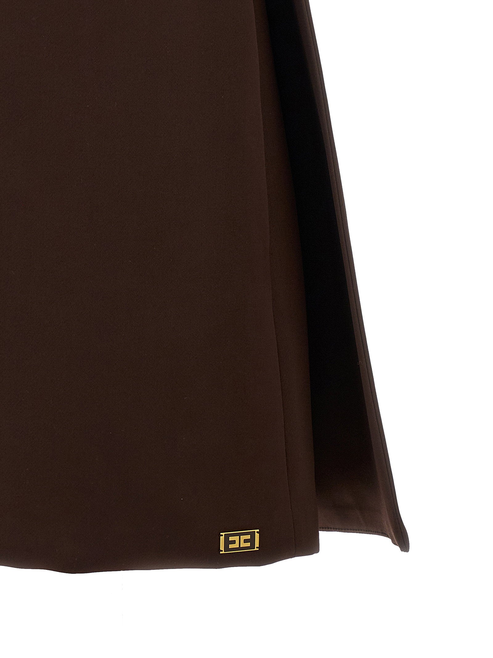 Elisabetta Franchi Duchesse Dress Brown