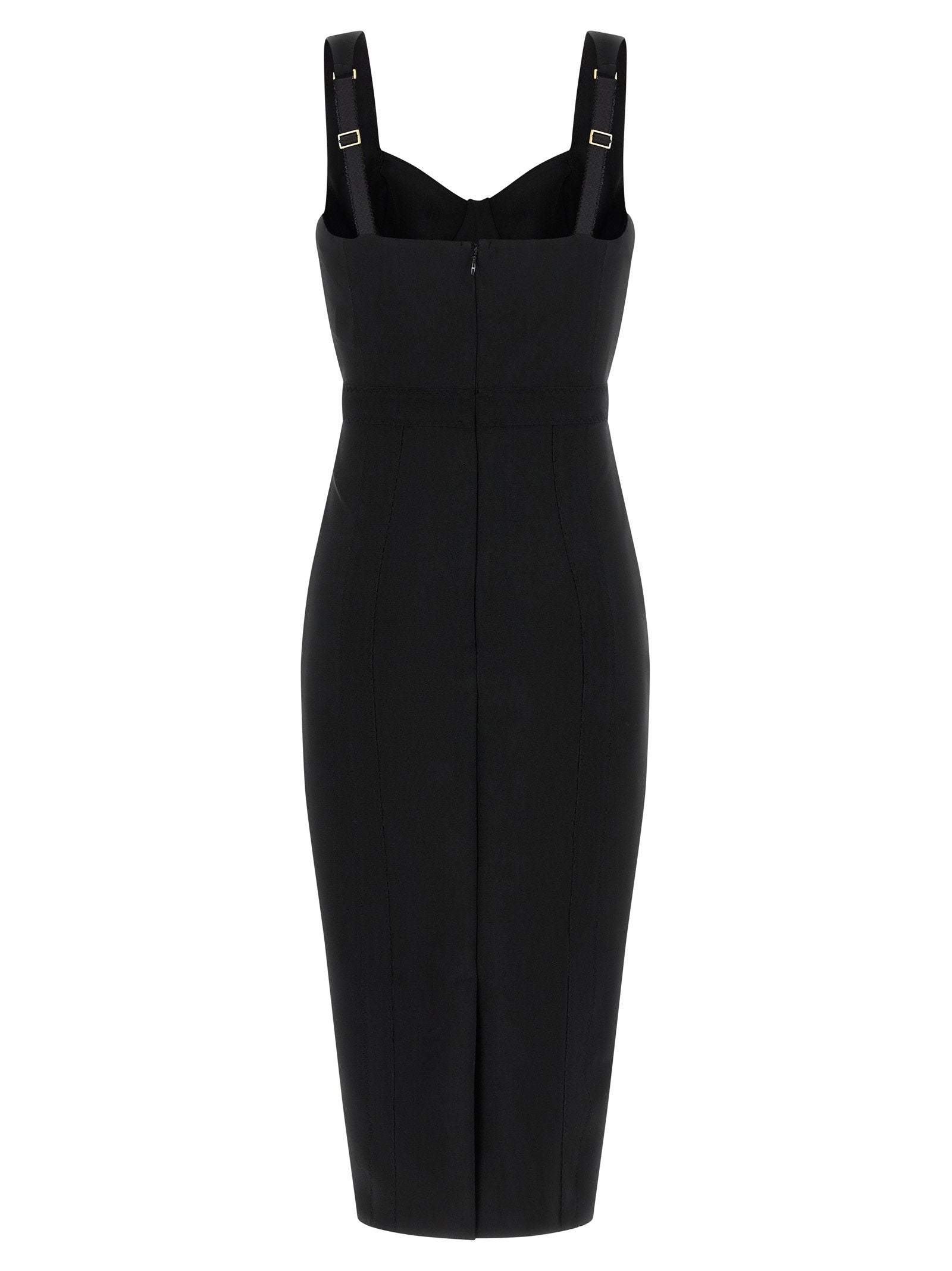 Elisabetta Franchi Scuba Dress Black