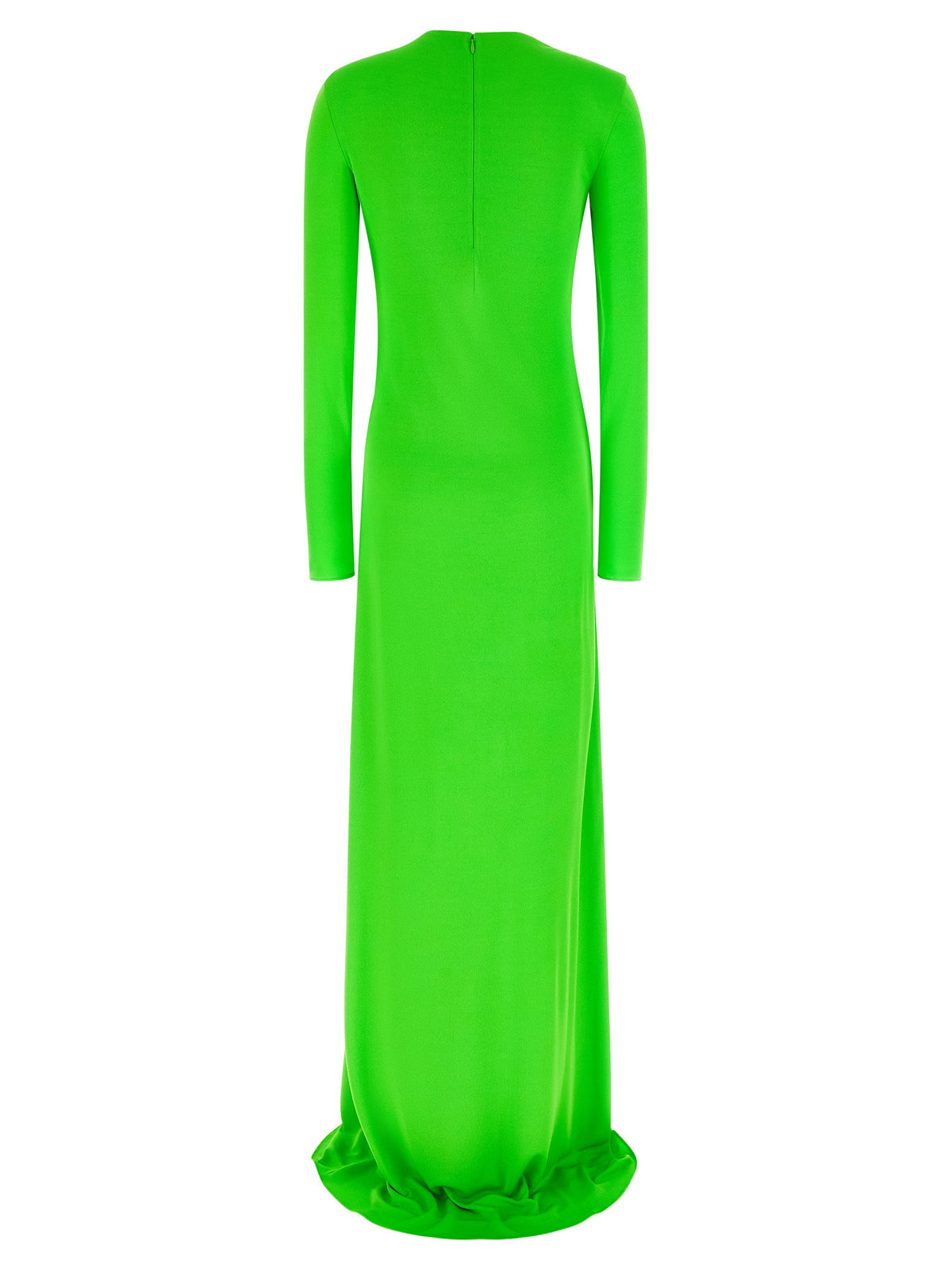 Tom Ford Long Sleeve Slash Front Evening Dress Green