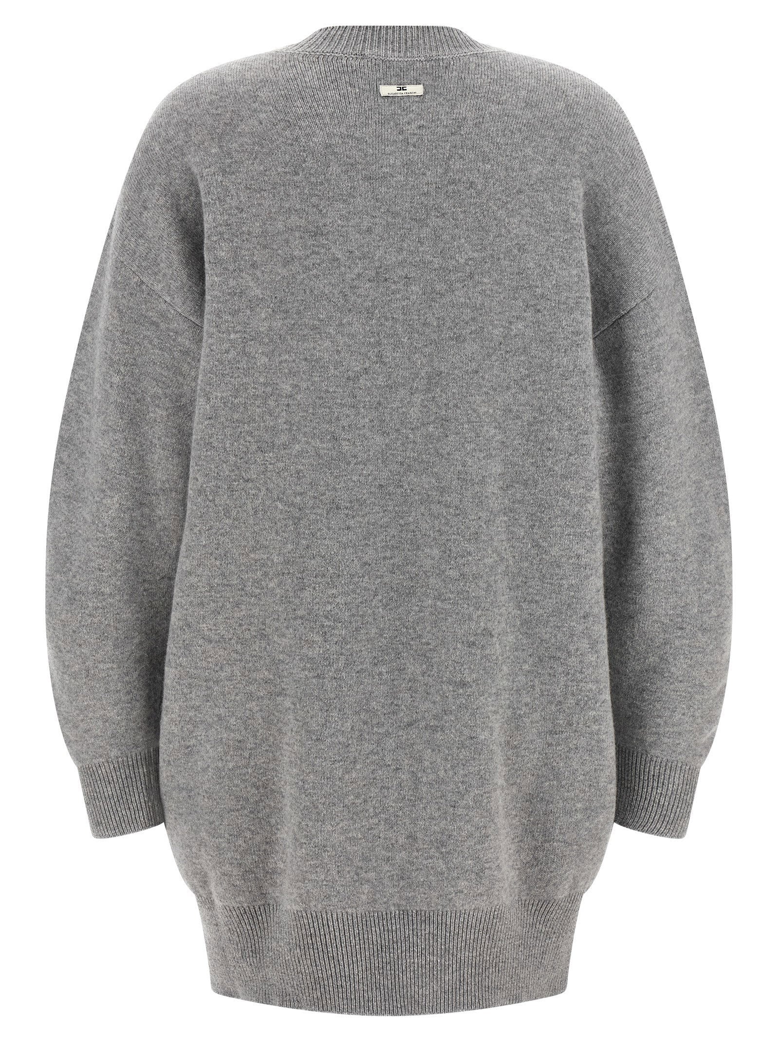 Elisabetta Franchi Necklace Dress Gray