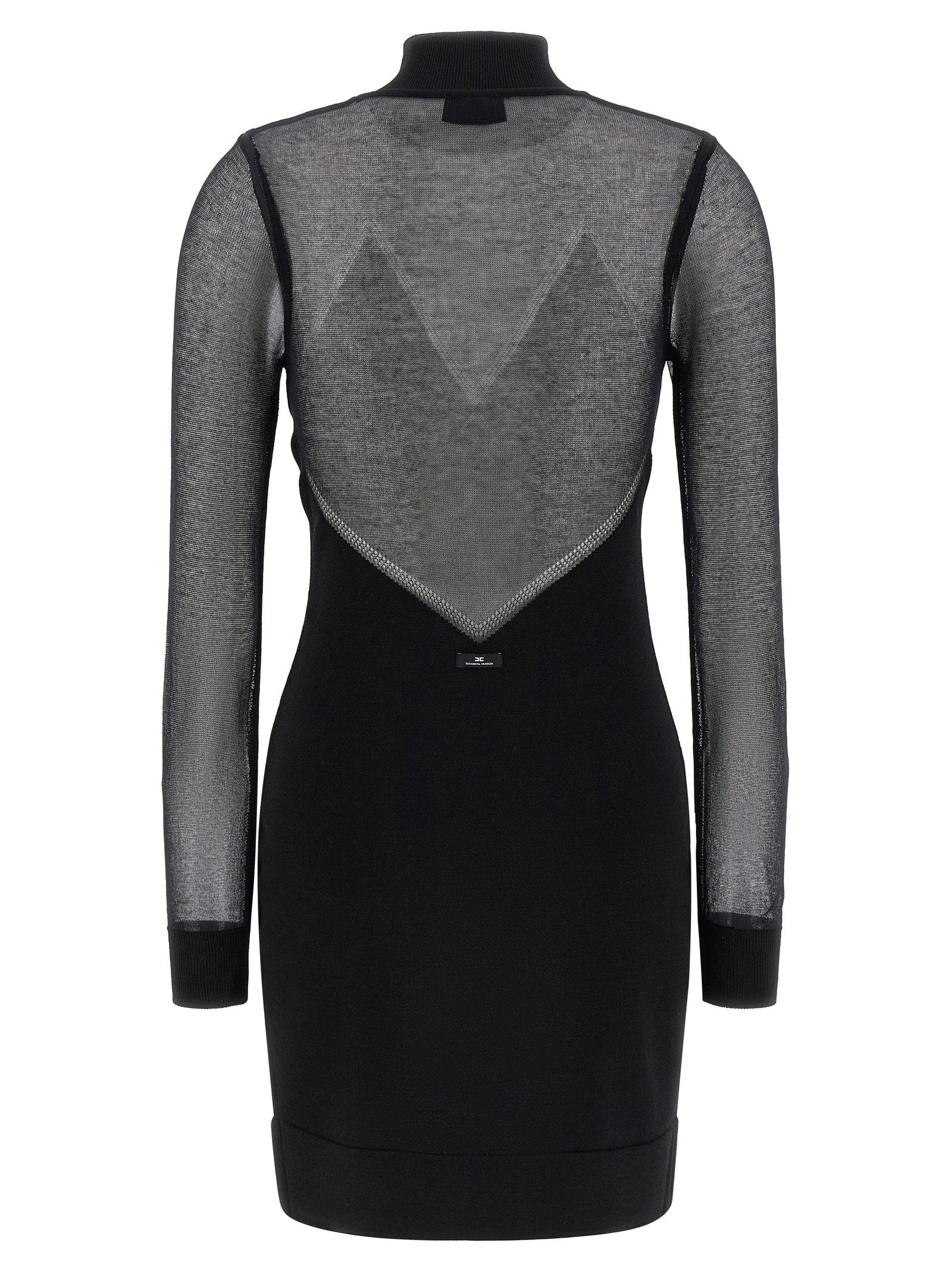 Elisabetta Franchi Dress With Transparencies Black