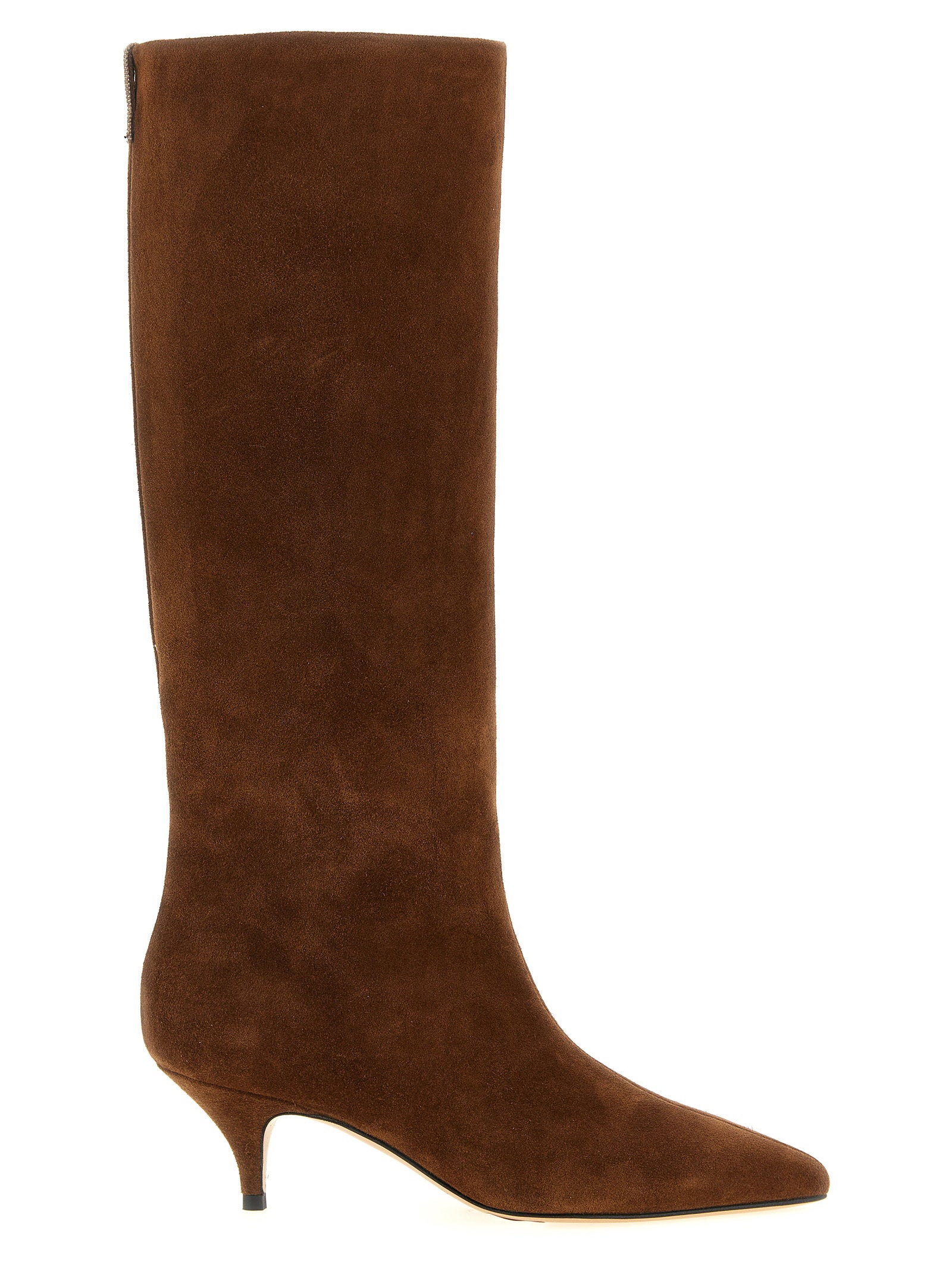 Fabiana Filippi High Suede Boots Brown