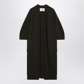 Max Mara Moss Green Wool and Cashmere Long Cardigan Green