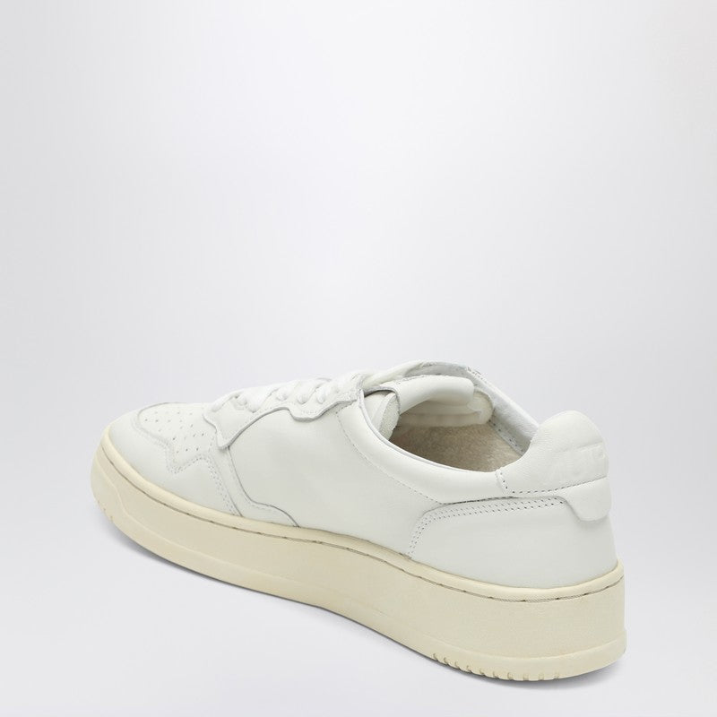 Autry White Leather Medalist Low-Top Sneakers White