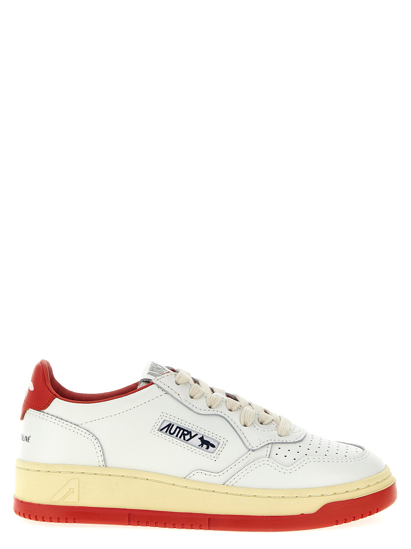 Autry X Maison Kitsuné Medalist Low Sneakers Red