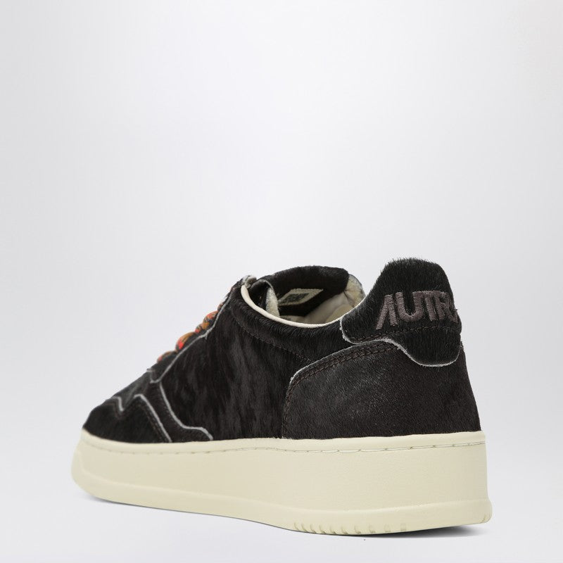 Autry Medalist low-top sneakers in chocolate brown pony hair brown