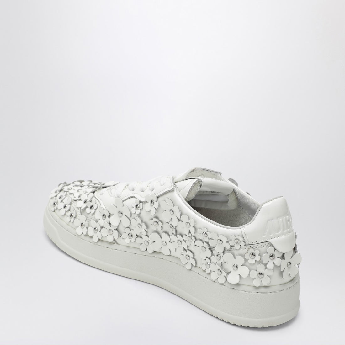 Autry Sneaker Medalist Blooming White Leather with Floral Embroidery White