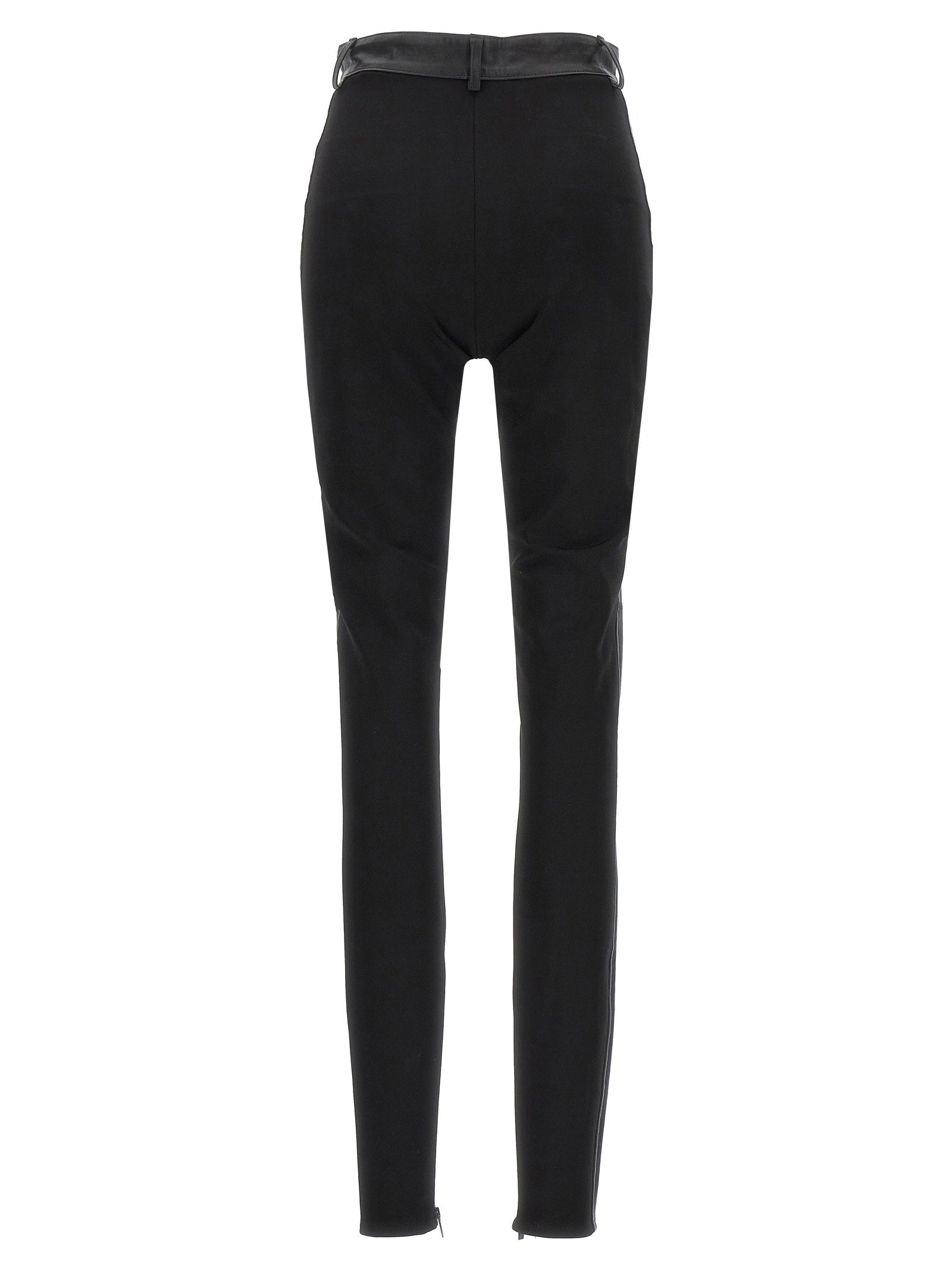 David Koma Napa Leather Leggings Black