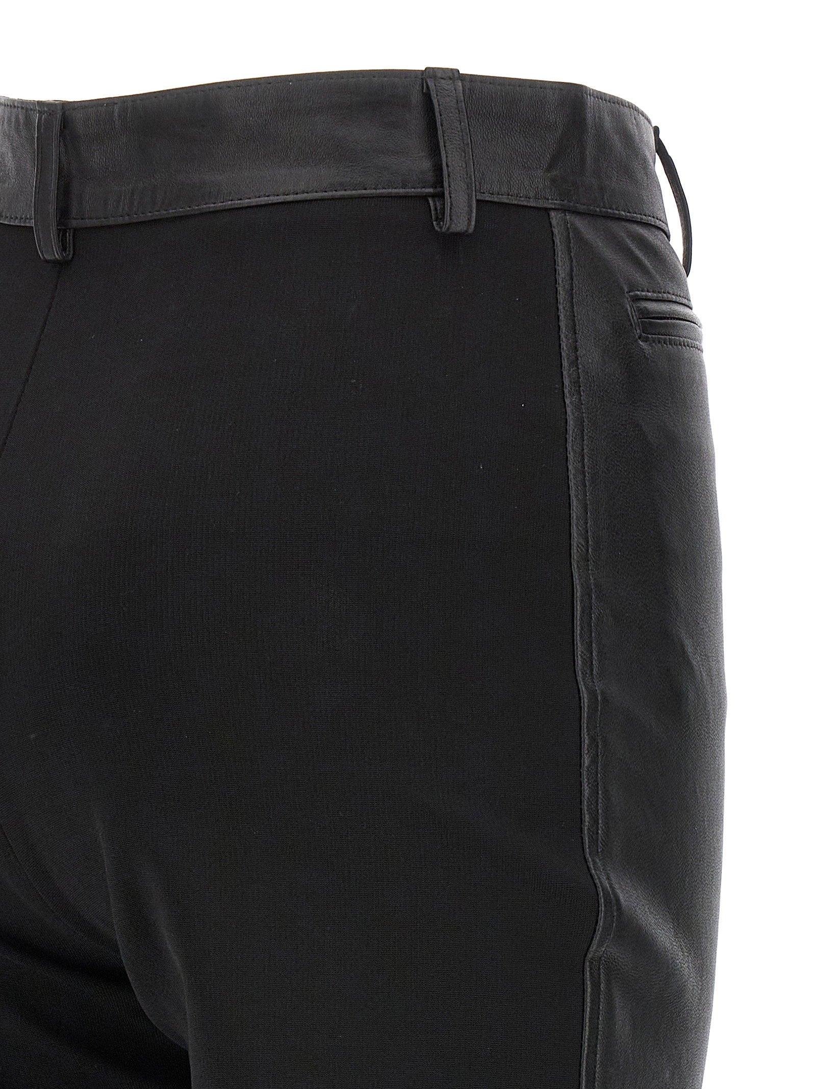 David Koma Napa Leather Leggings Black