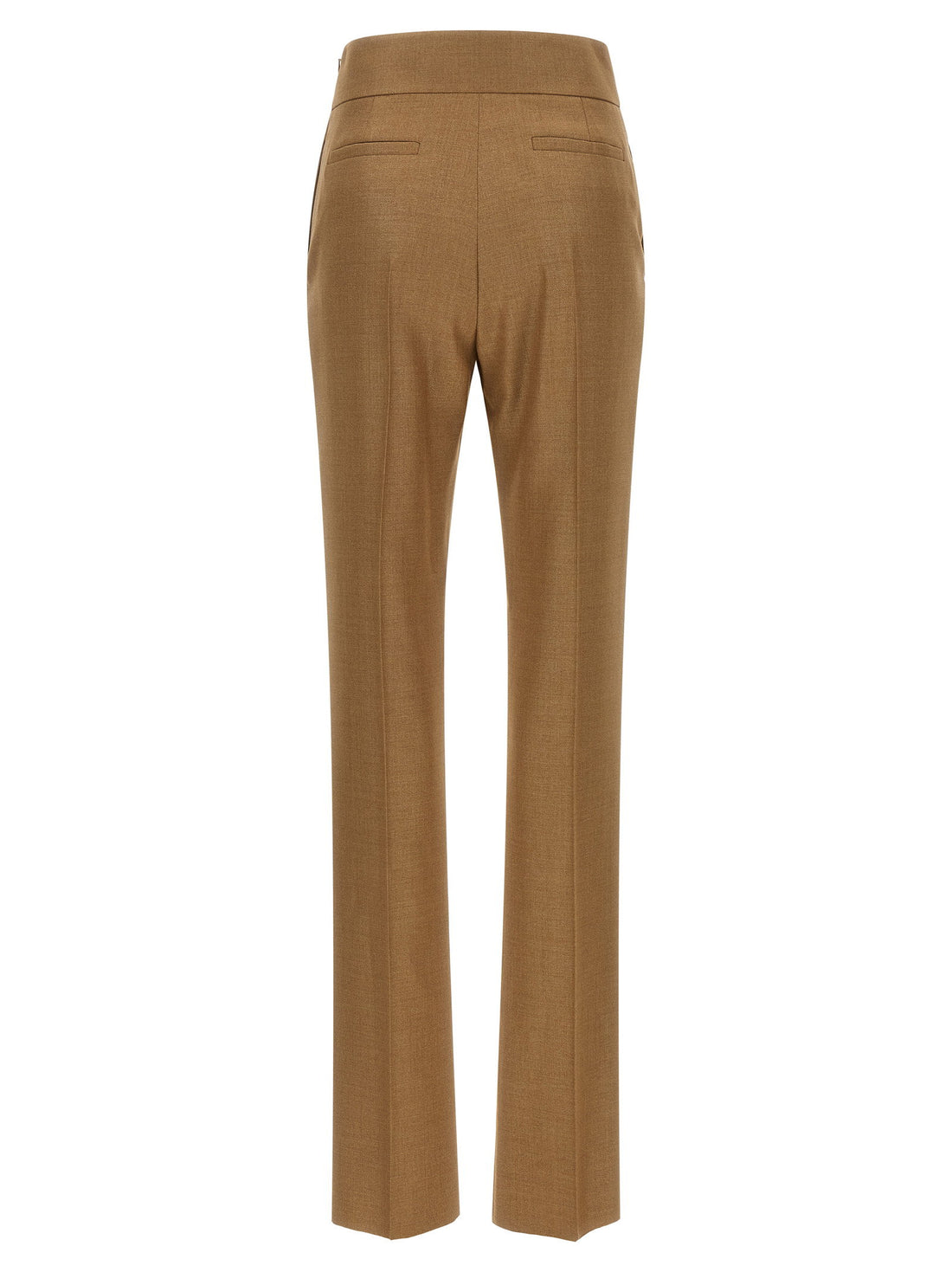 Valentino Garavani Textured Silk Wool Pants Beige
