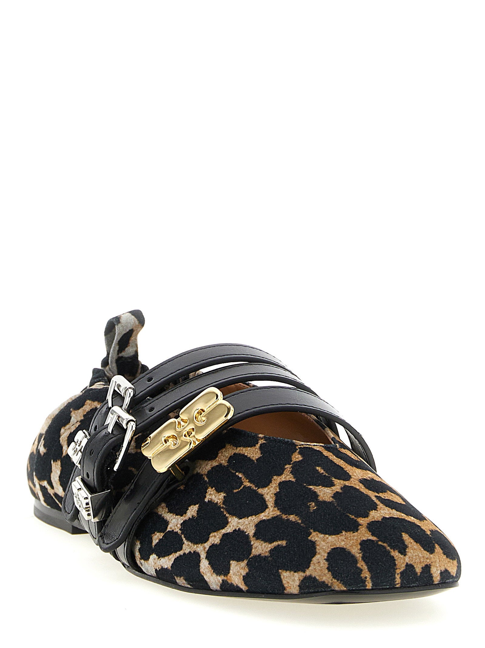 Ganni Sue Triple Ballet Flats Multicolor