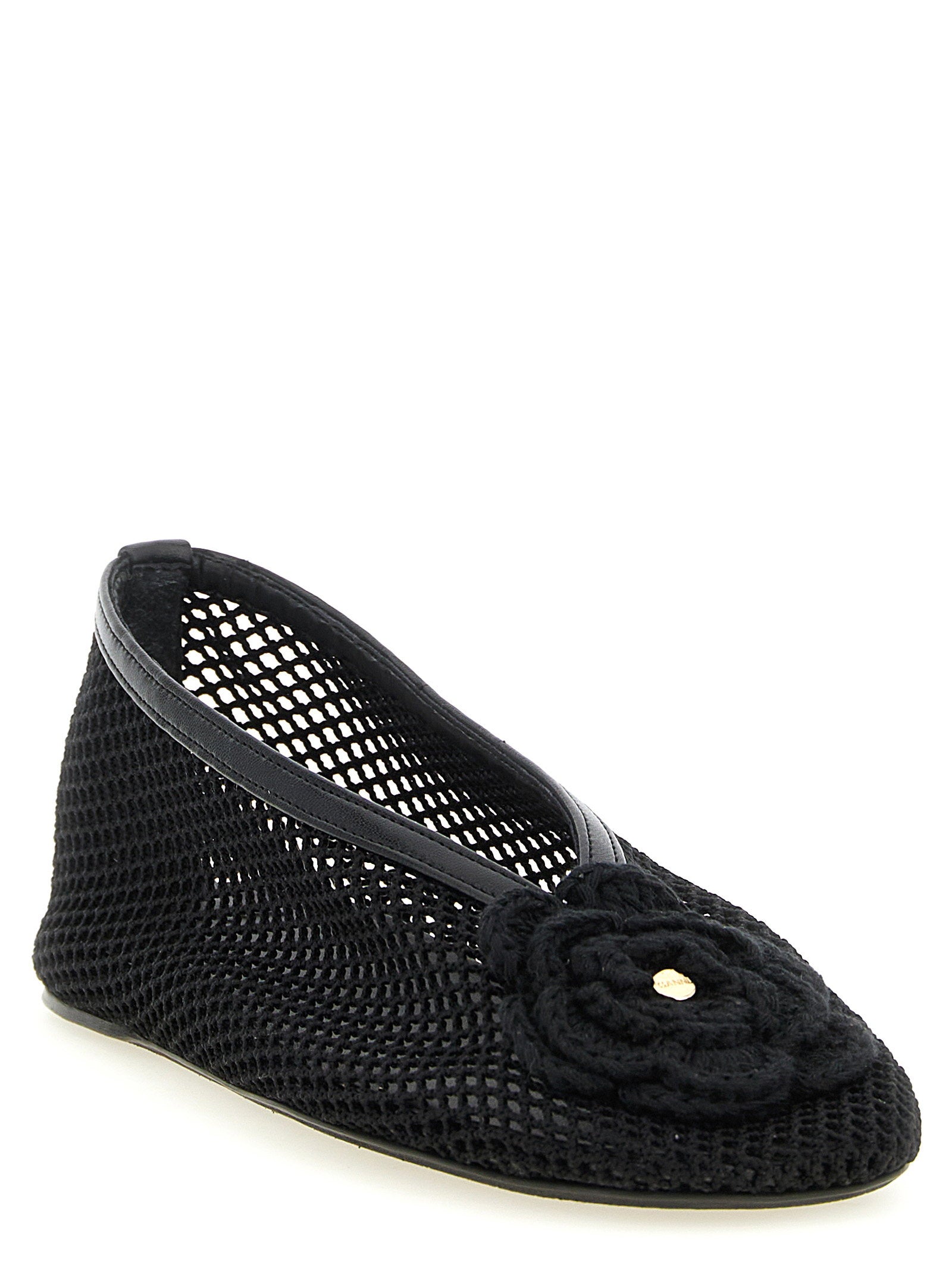Ganni Jenny Ballet Flats Black