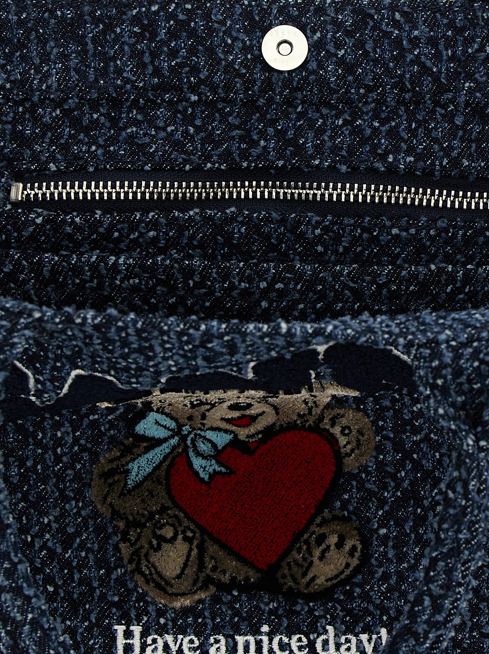 Ganni Small Bear Shopping Bag Blue