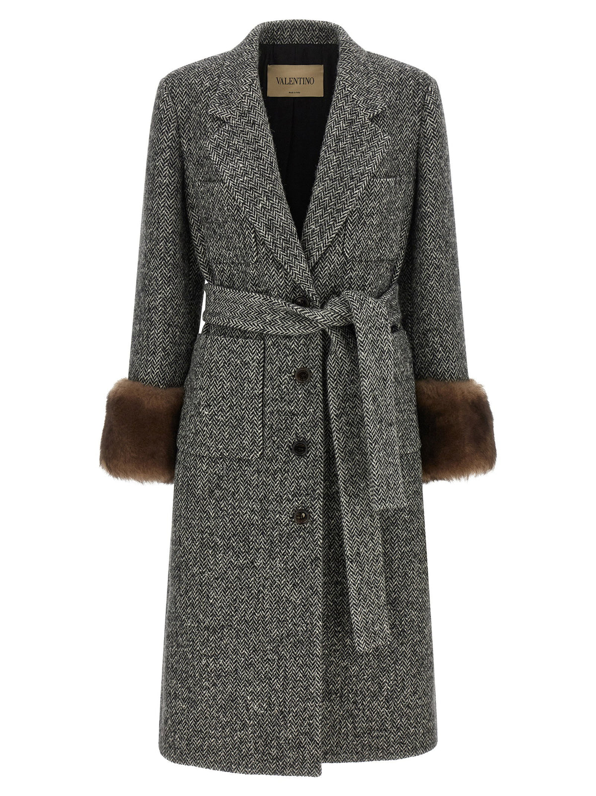 Valentino Garavani Mossi Coat White/Black