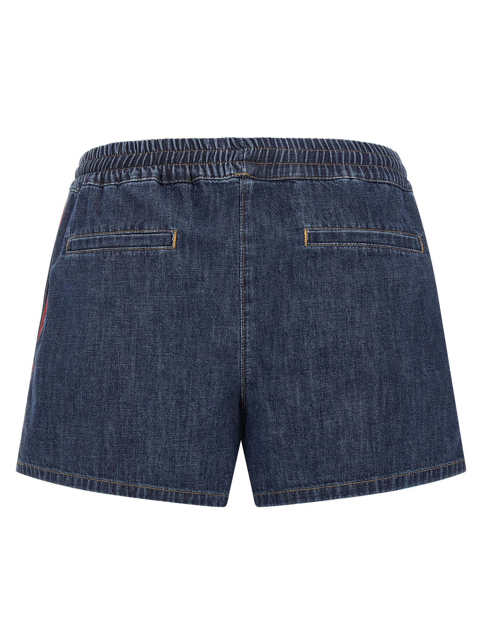 Valentino Garavani Chambray Denim Shorts Blue