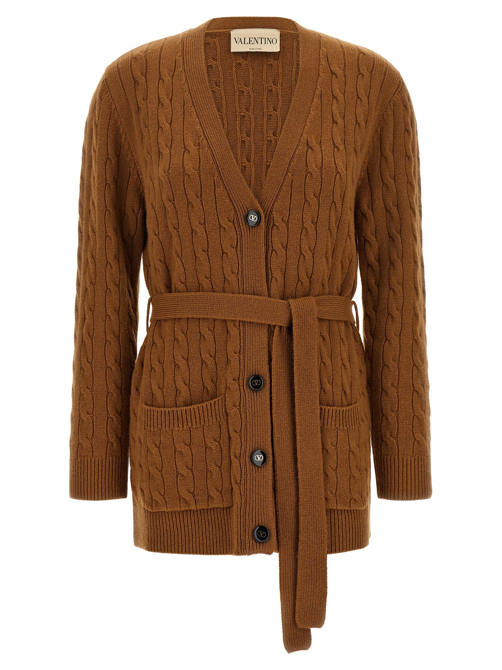 Valentino Garavani Vlogo Signature Cardigan Brown