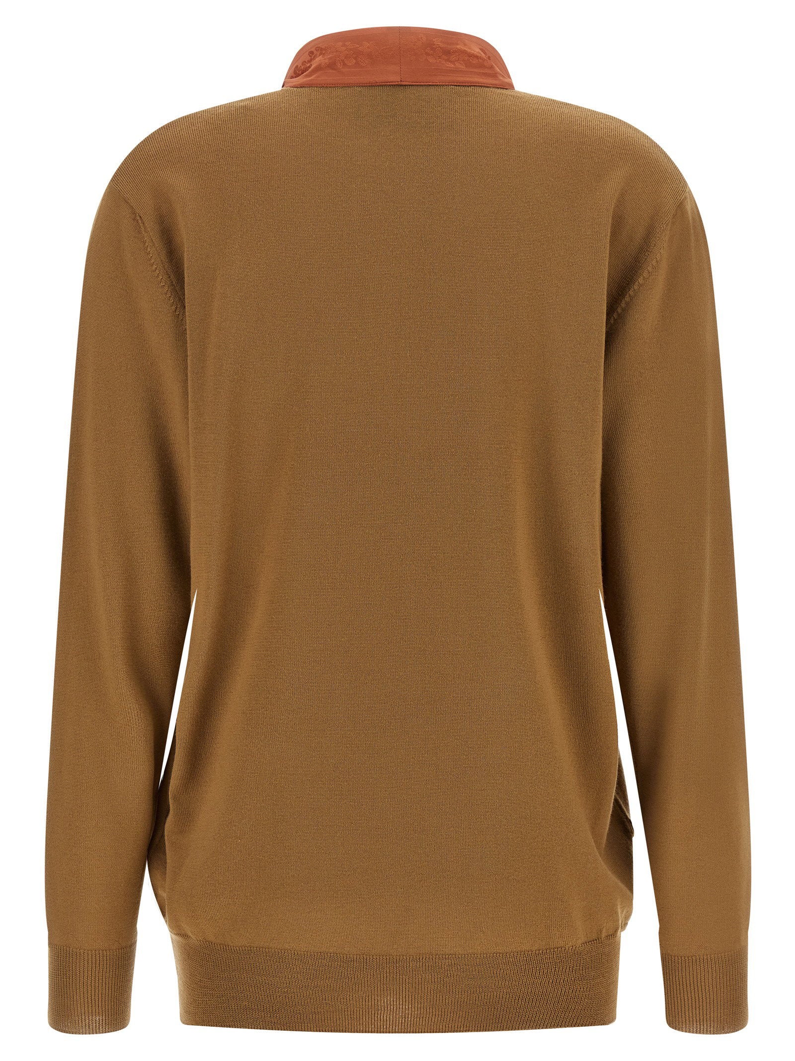 Valentino Garavani Lavallière Collar Sweater Brown