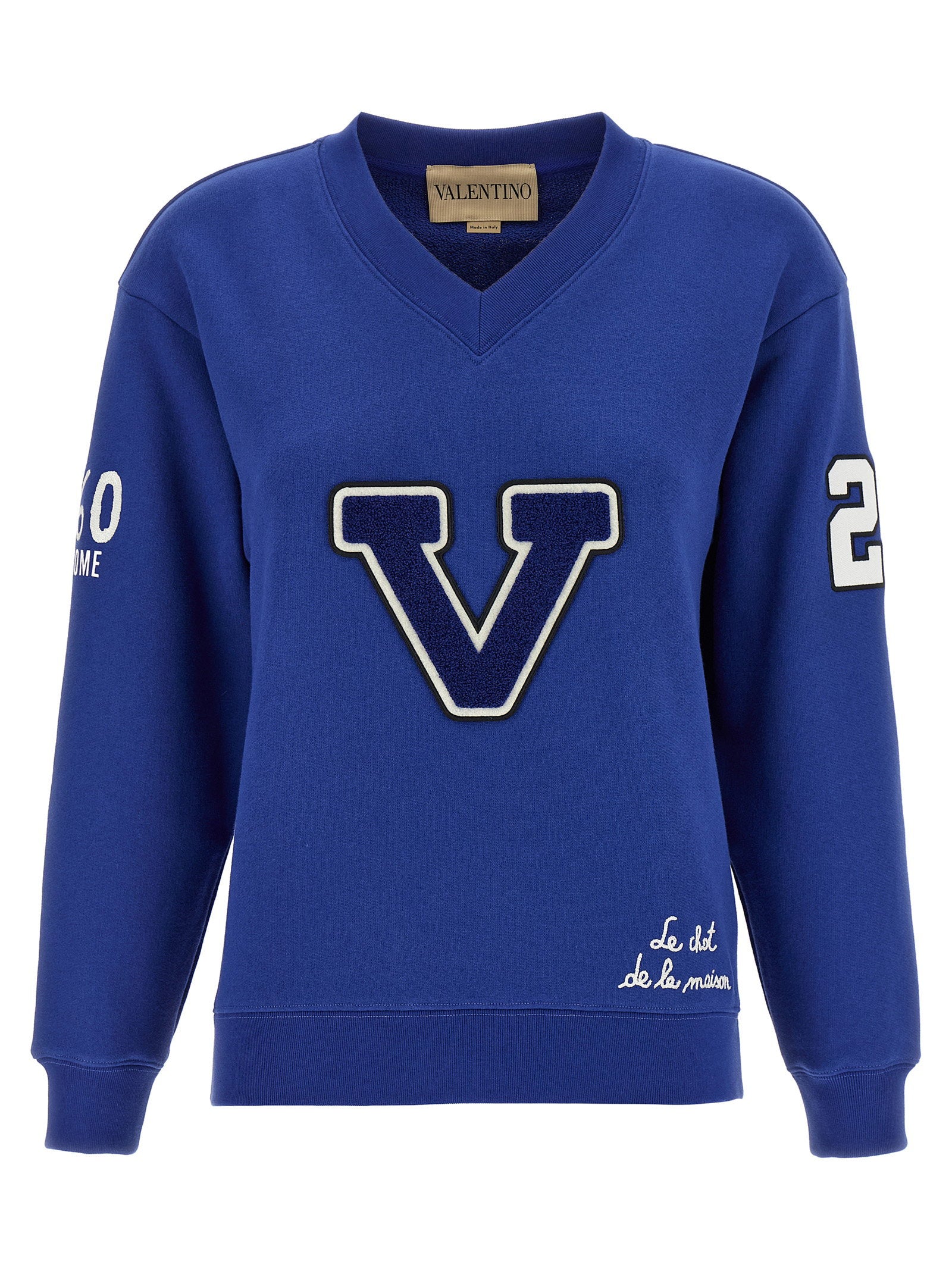 Valentino Garavani Chat De La Maison Sweatshirt Blue