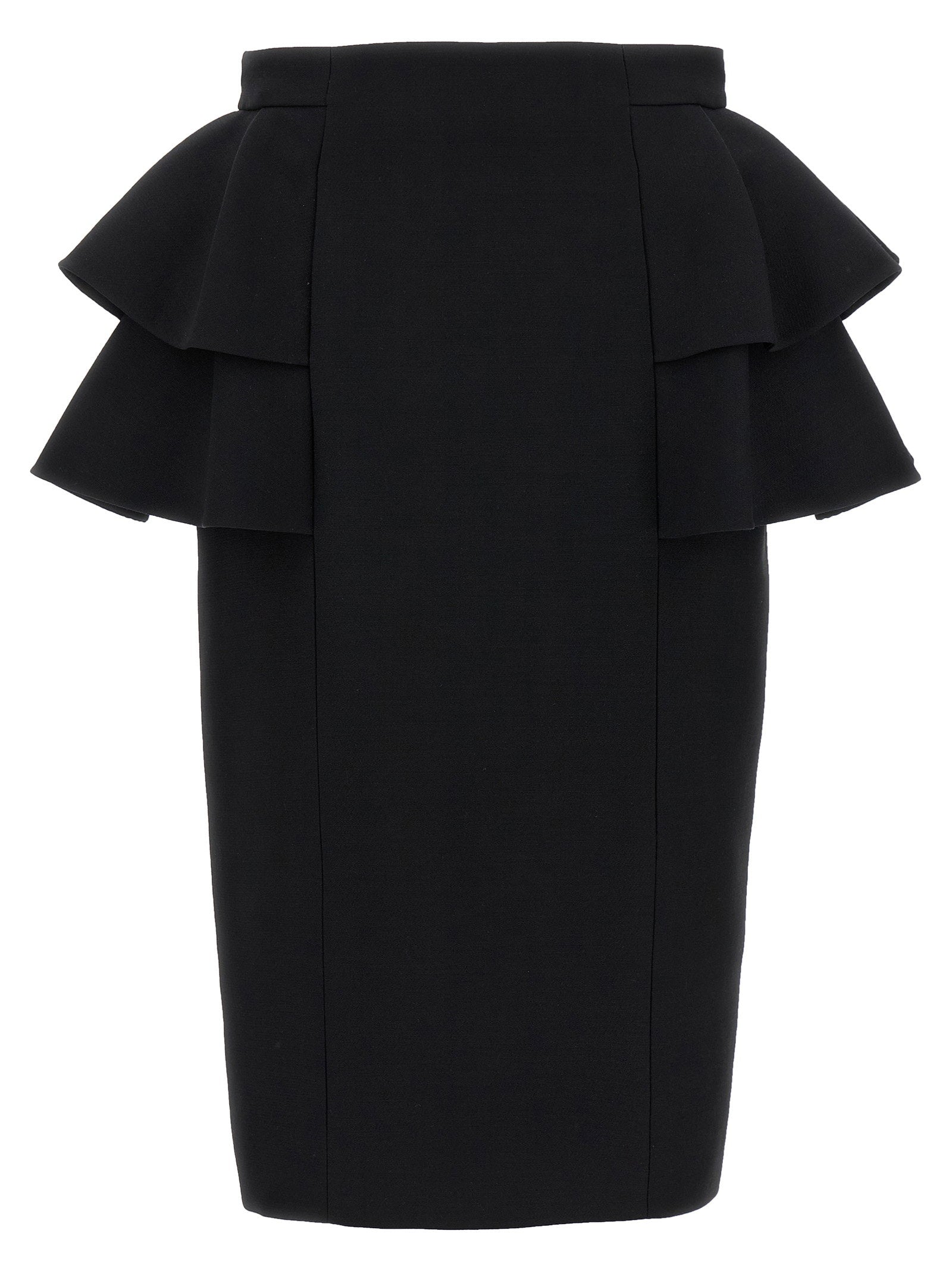 Valentino Garavani Crepe Couture Skirt Black