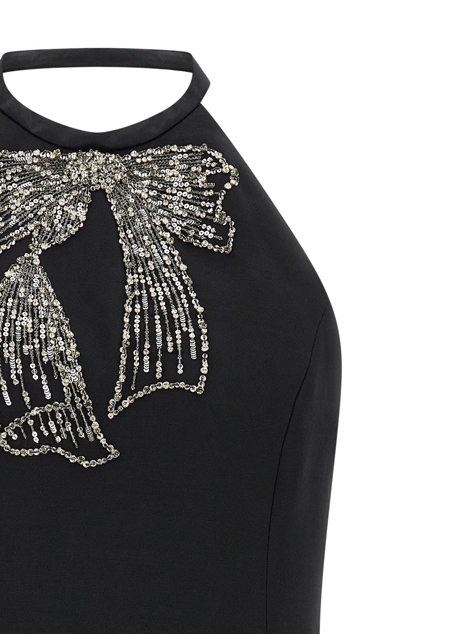 Valentino Garavani Dress With Front Embroidery Black