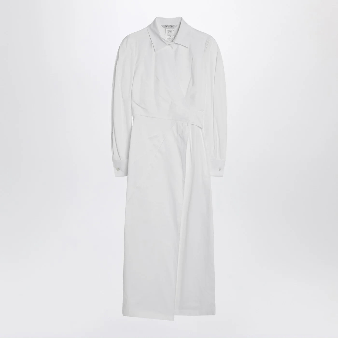 Max Mara White Shirt Dress In Cotton Twill