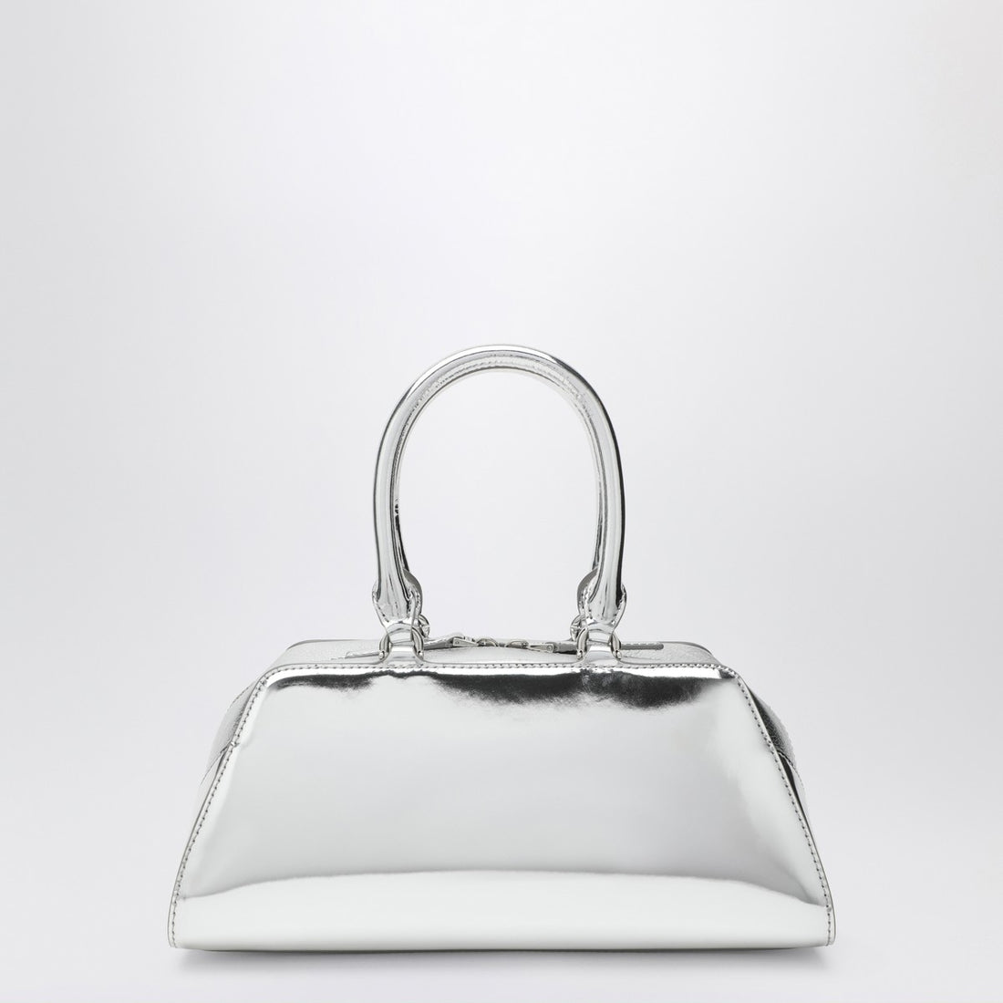 Givenchy Antigona East-West Laminated Leather Shoulder Bag Grey