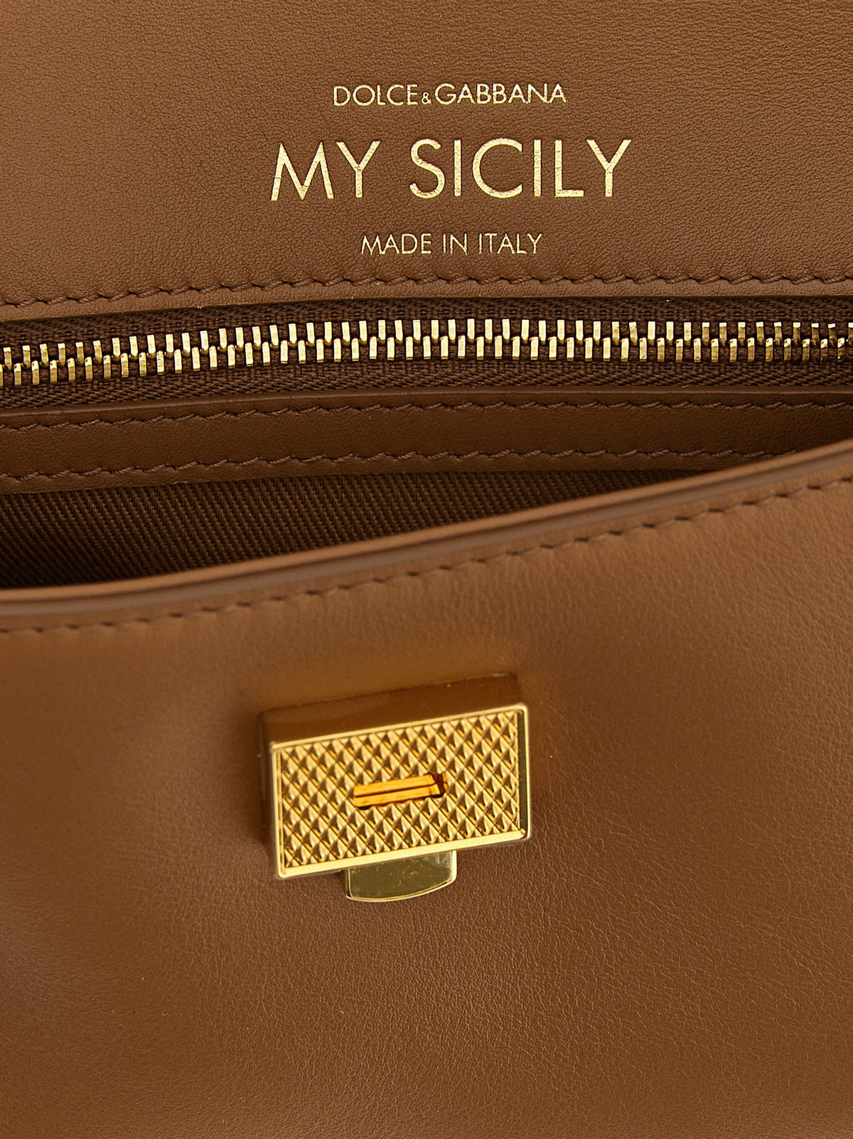 Dolce & Gabbana My Sicily Mini Handbag Brown
