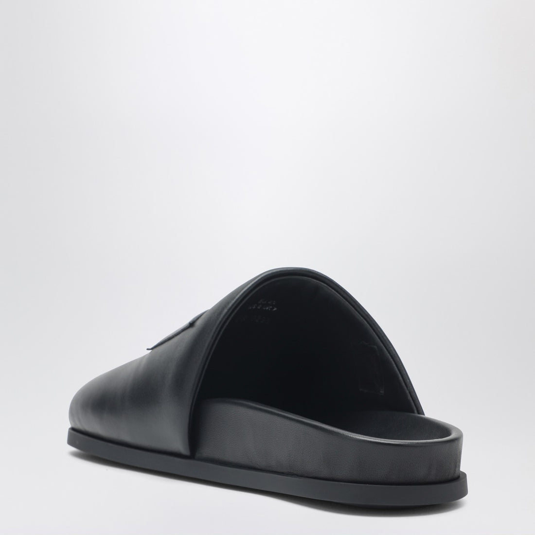 Givenchy Label Nappa Flat Mules Black